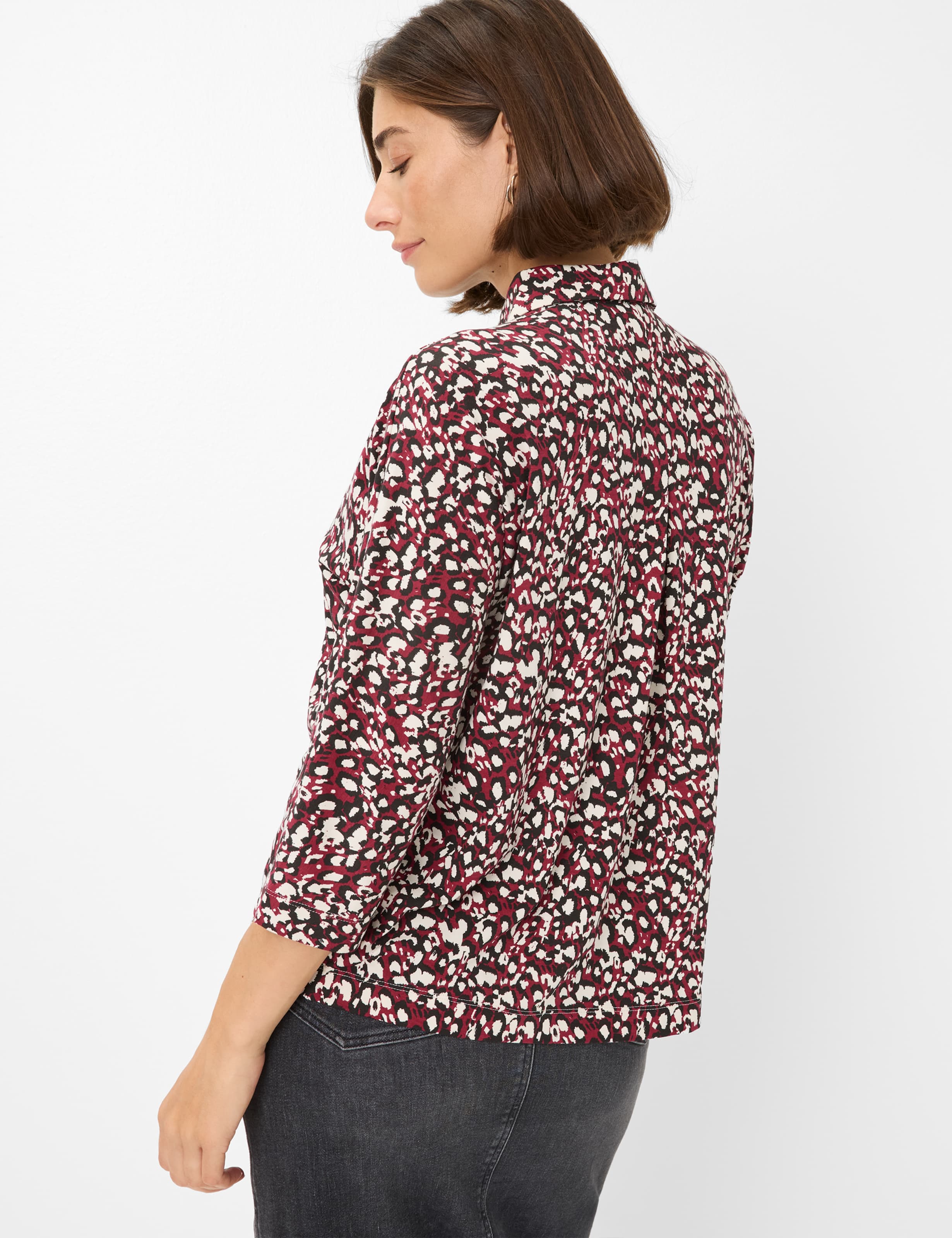 Thumbnail - Brax Damen Bluse Style CELIA M mulberry, dunkelrot, Gr. 44