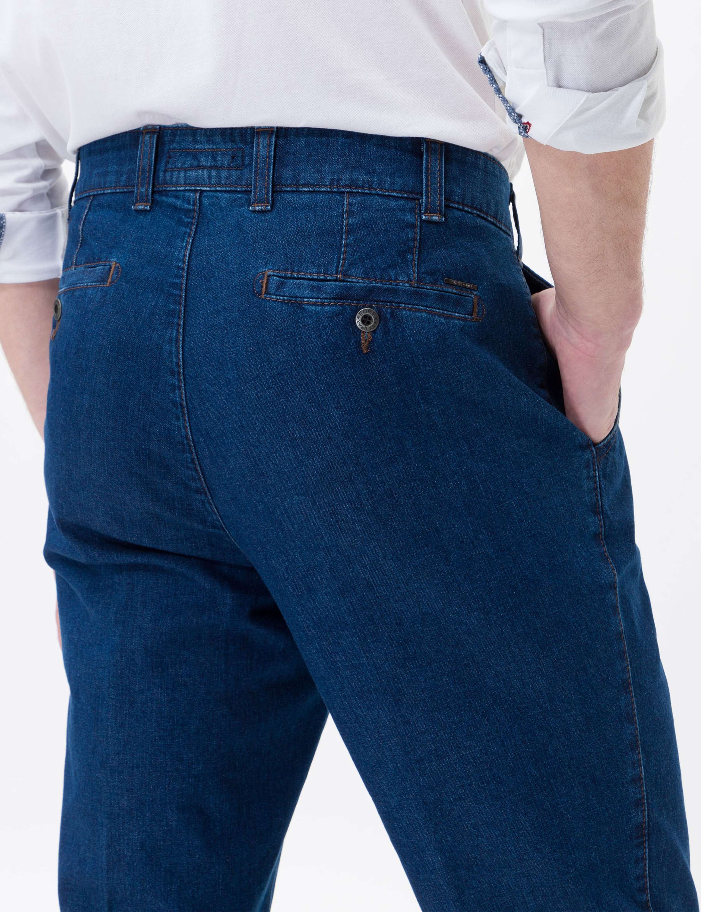 Herren Style FRED 321 Denim Dunkelblau Regular Fit Detail 1