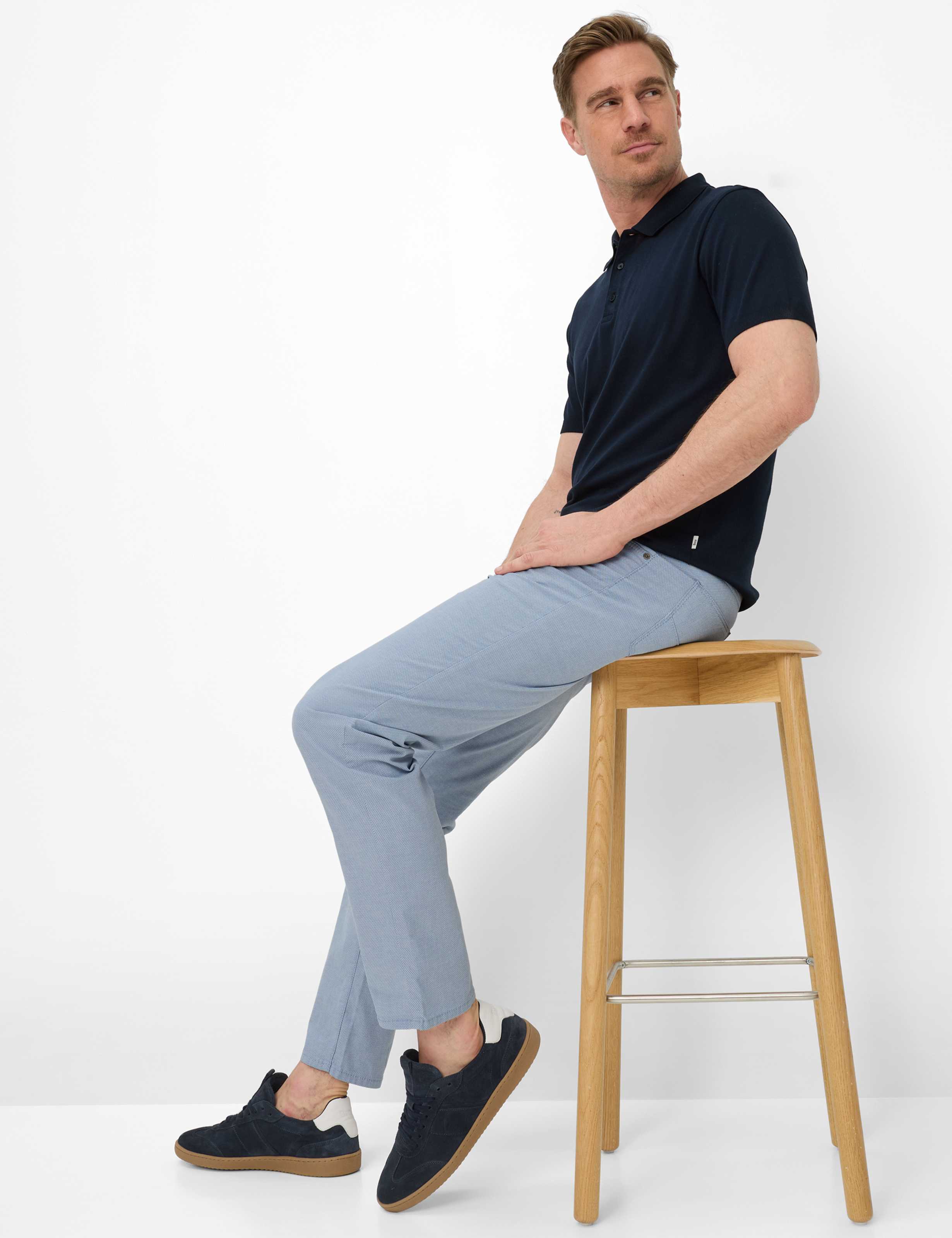 Men Style CADIZ Blue Straight Fit Detail 1