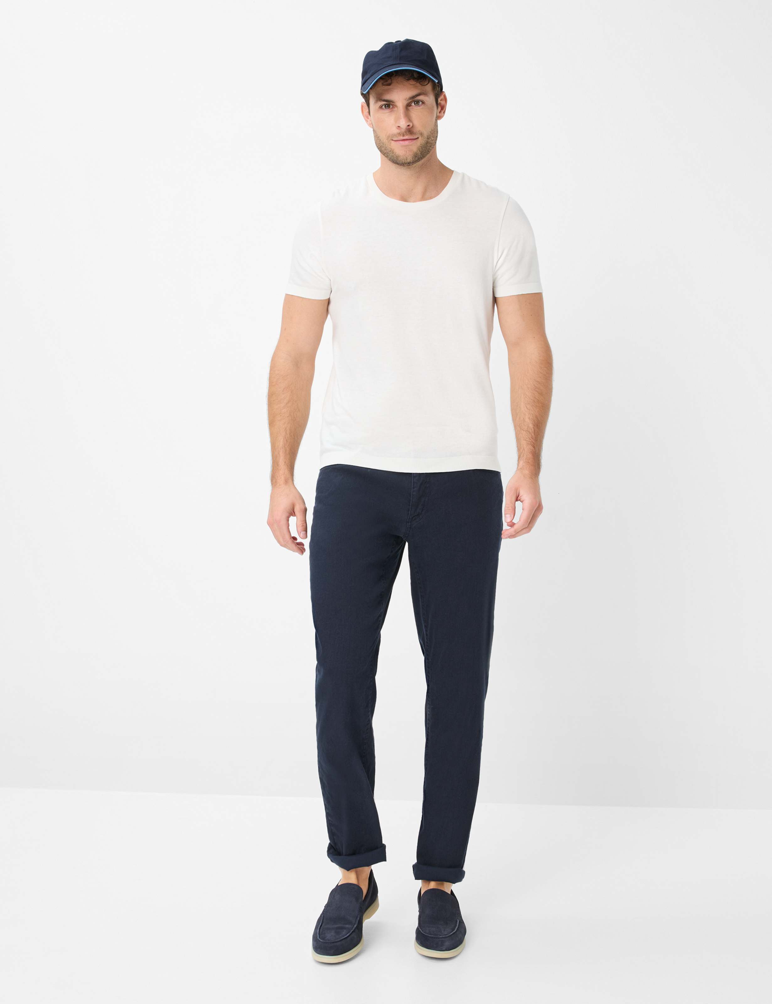 Herren Style COOPER Dunkelblau Regular Fit Model Outfit