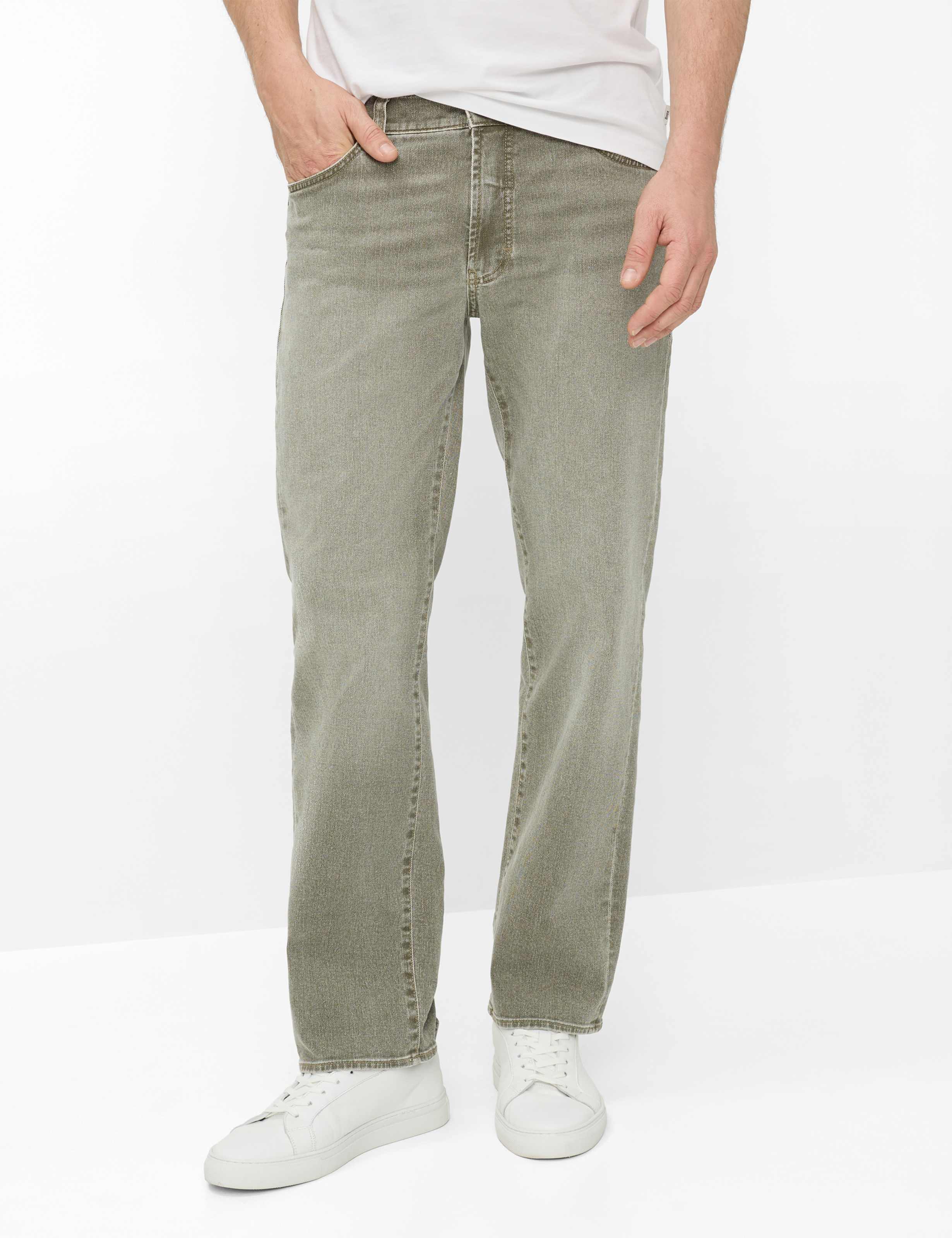 Thumbnail - Brax Herren Five-Pocket-Hose Style CLINT THYME Denim Grün Khaki, denim grün - khaki, Gr. 40/32