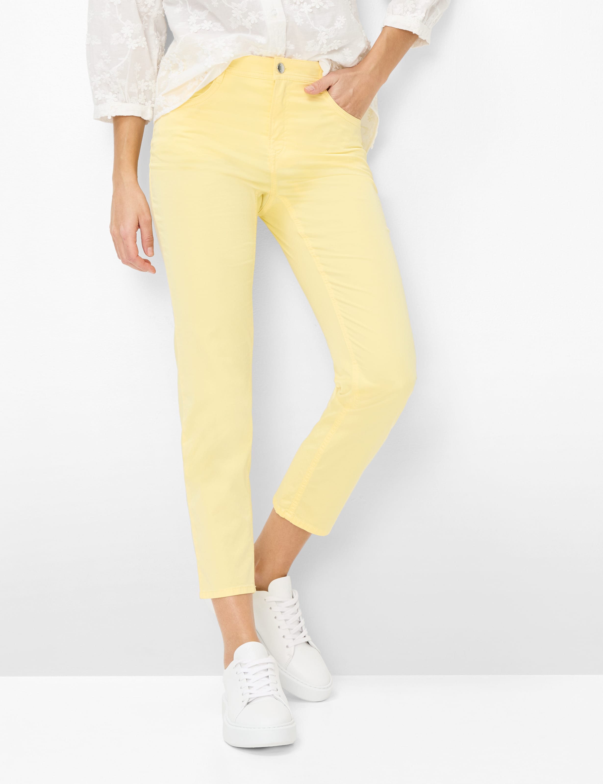 Thumbnail - Brax Damen Five-Pocket-Hose Style CAROLA S BUTTERCUP, hellgelb, Gr. 38L