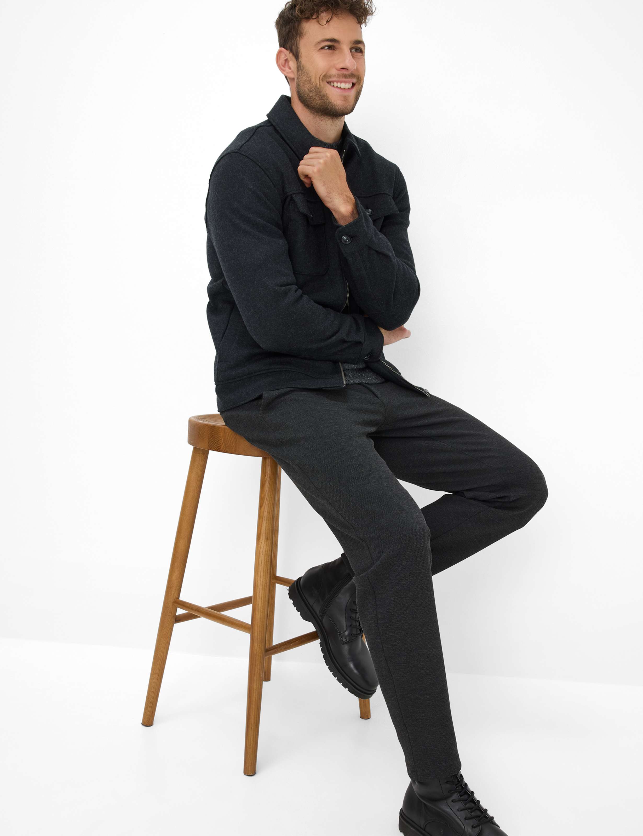 Homme Style PHIL Gris Moyen Relaxed Fit Détail 1