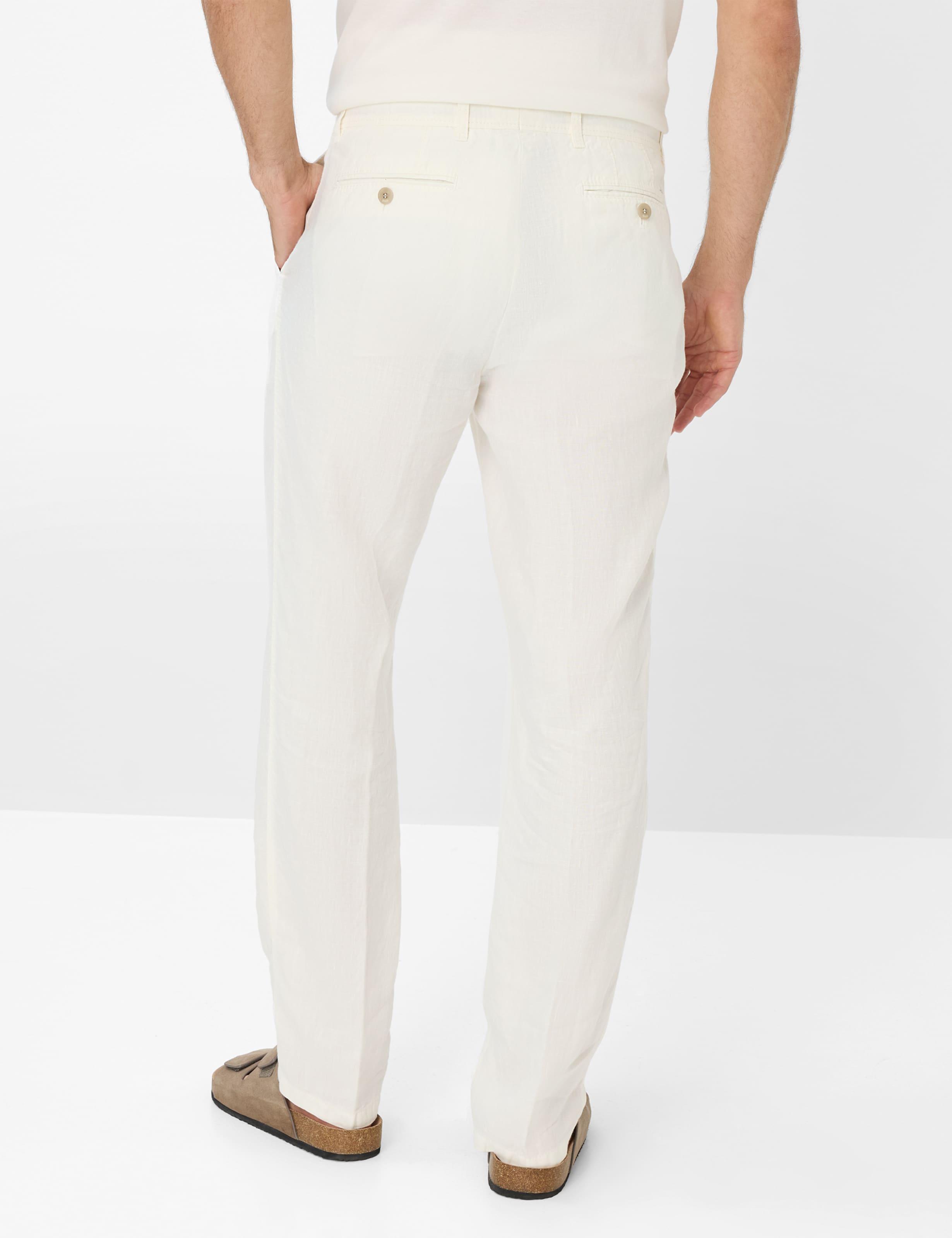 Herren Style EVANS Weiß Regular Fit Model Rueck