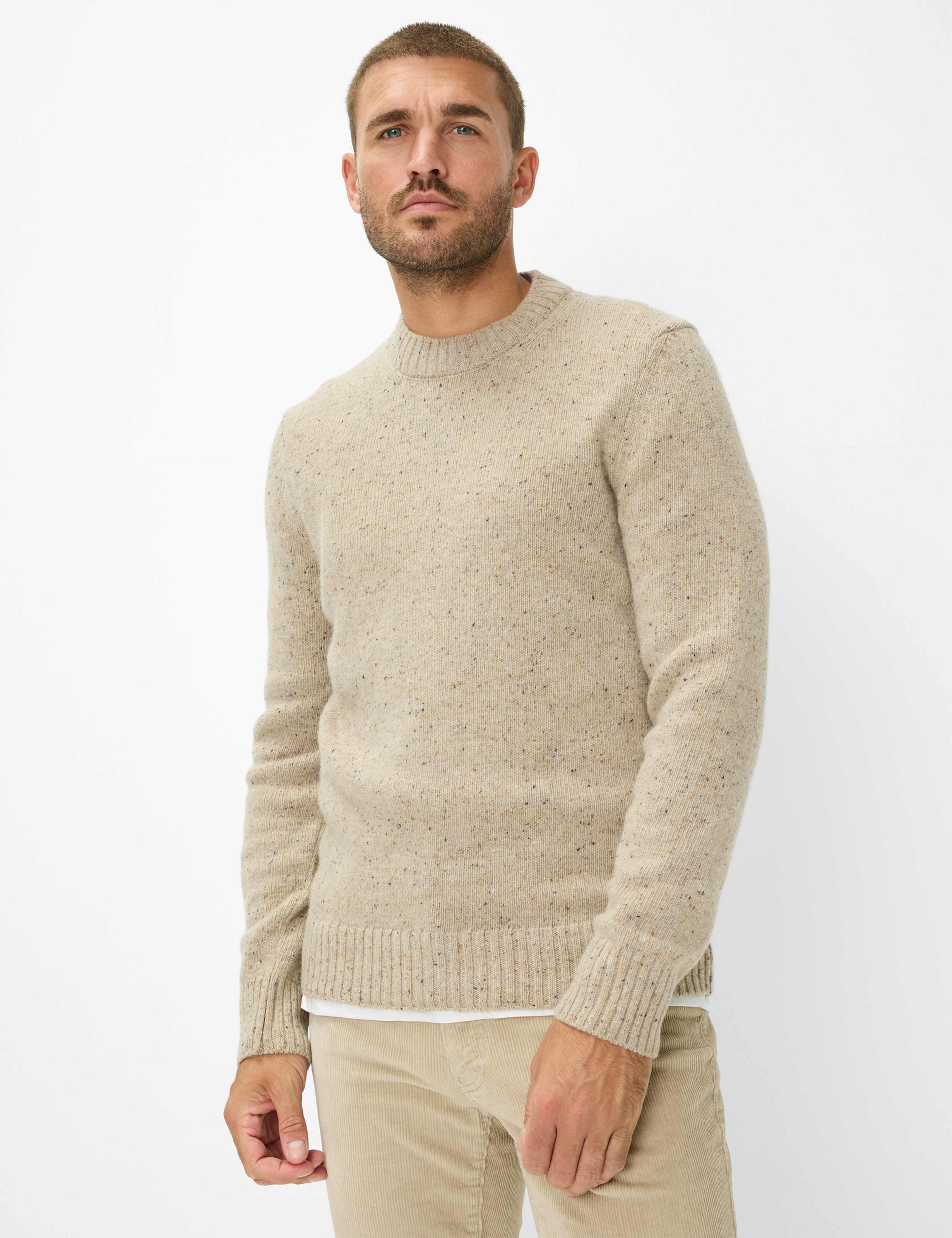 Thumbnail - Brax Herren Strickpullover Style BUDDY ivory, Beige, Gr. L