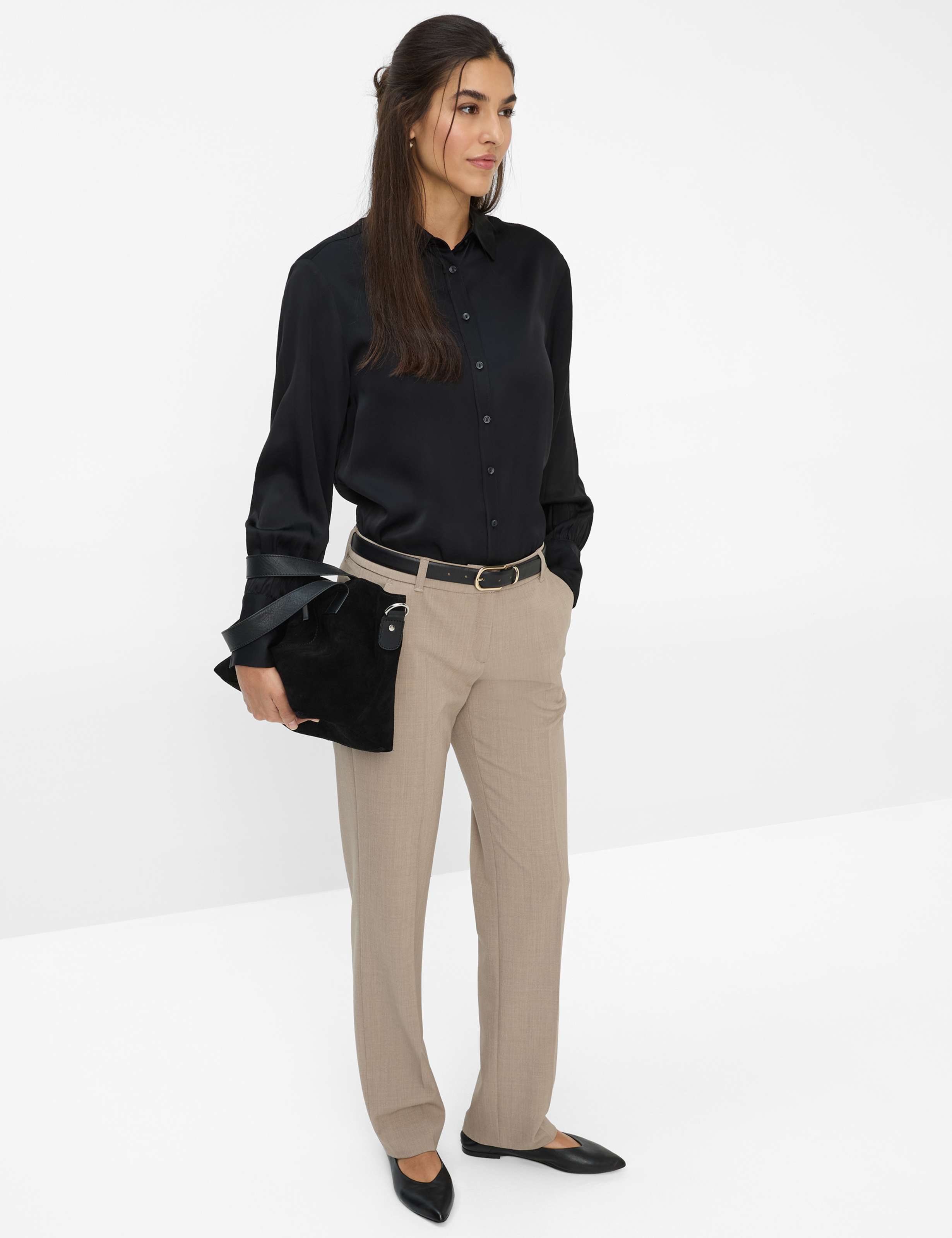 Femme Style MARON Marron Clair Regular Fit Tenue du mannequin