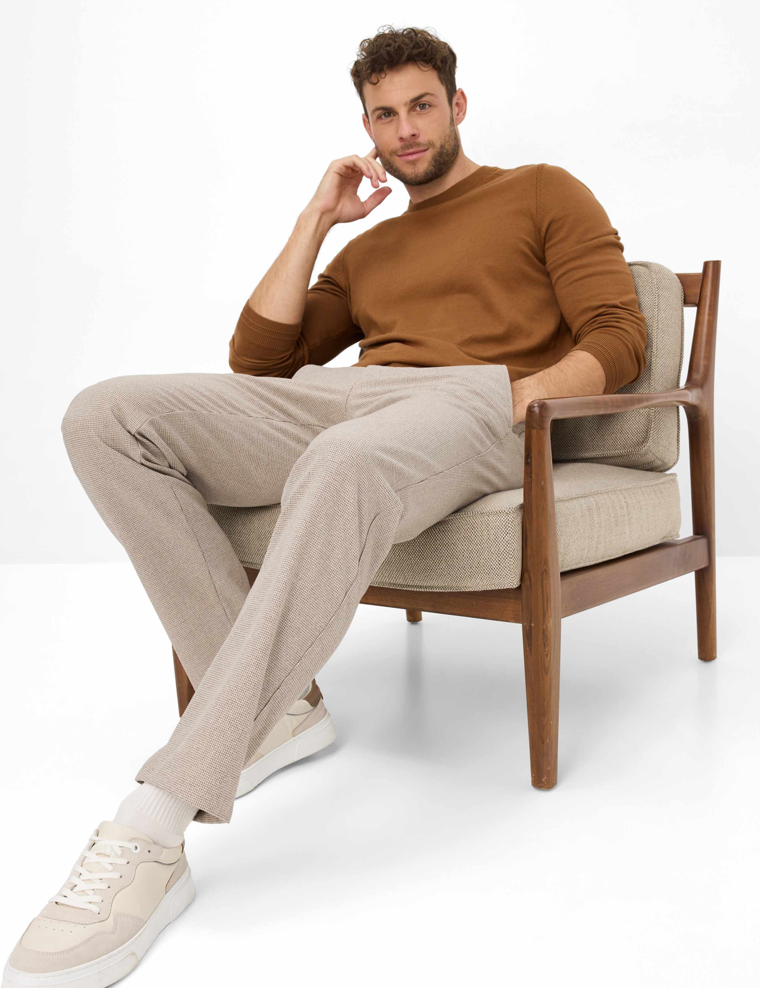 Heren Style THILO Lichtbeige Regular Fit Detail 1