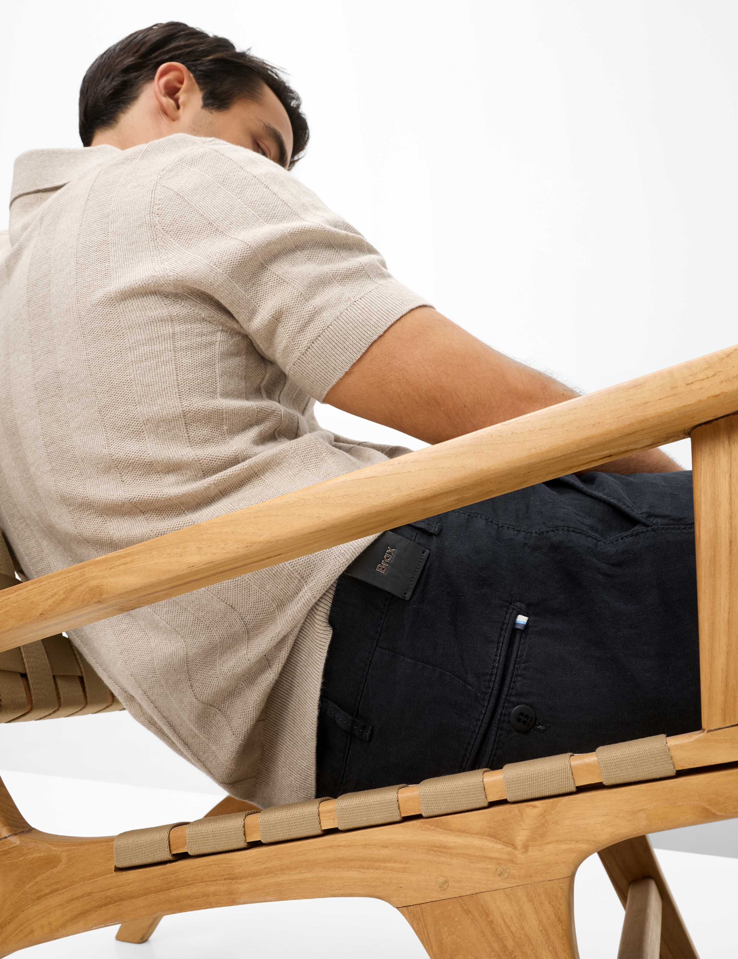 Homme Style FABIO Noir Modern Fit Détail 1