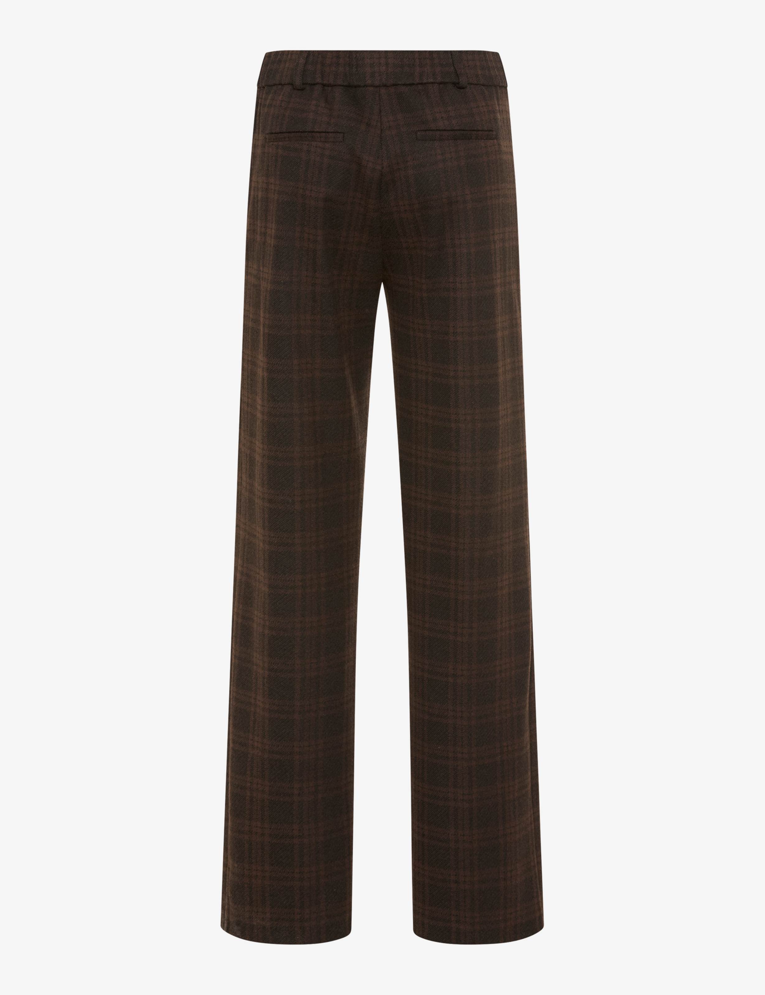Femme Style PEGGY FLARED Marron Foncé Slim Fit Détourage arrière