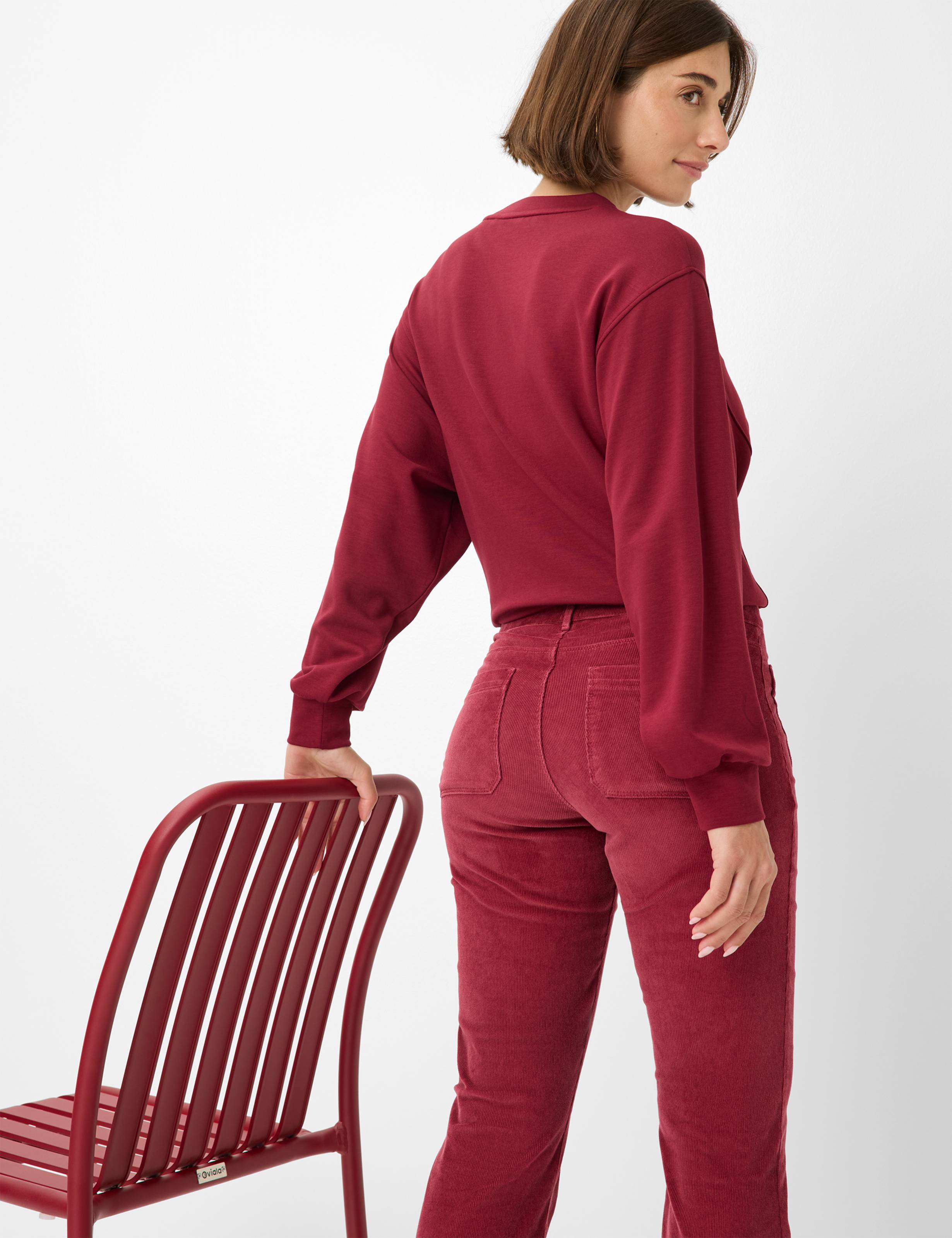 Damen Style SHAKIRA Dunkelrot Slim Fit Detail 1