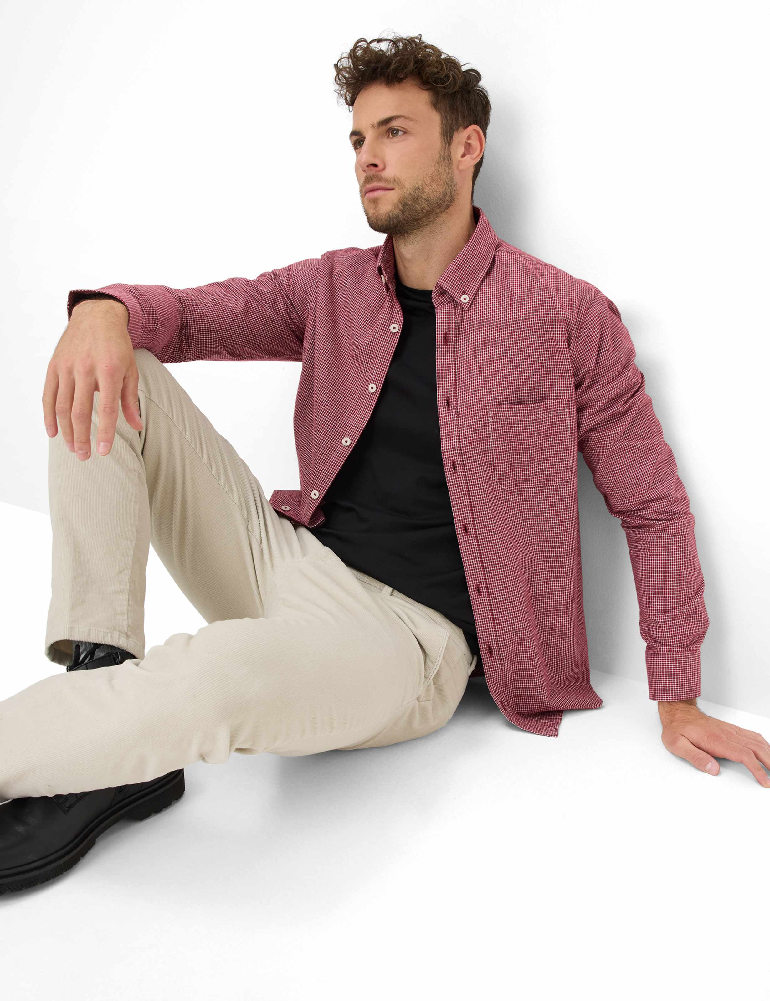 Homme Style DANIEL Rouge Foncé  Détail 1