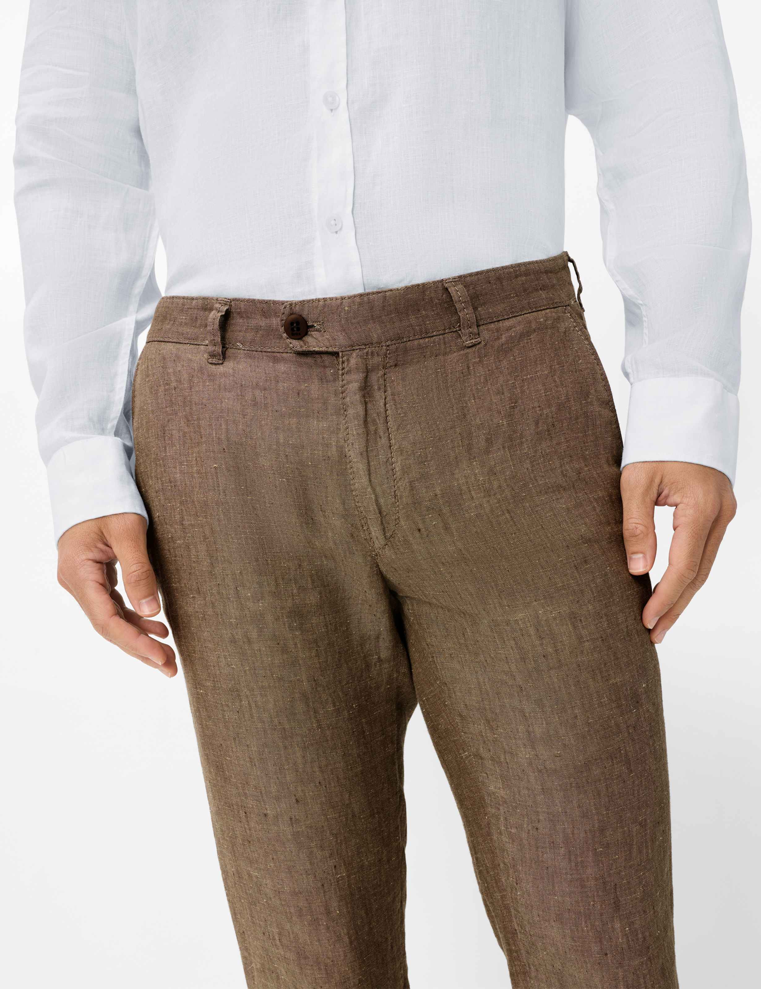 Homme Style FABIO Marron Modern Fit Détail 2