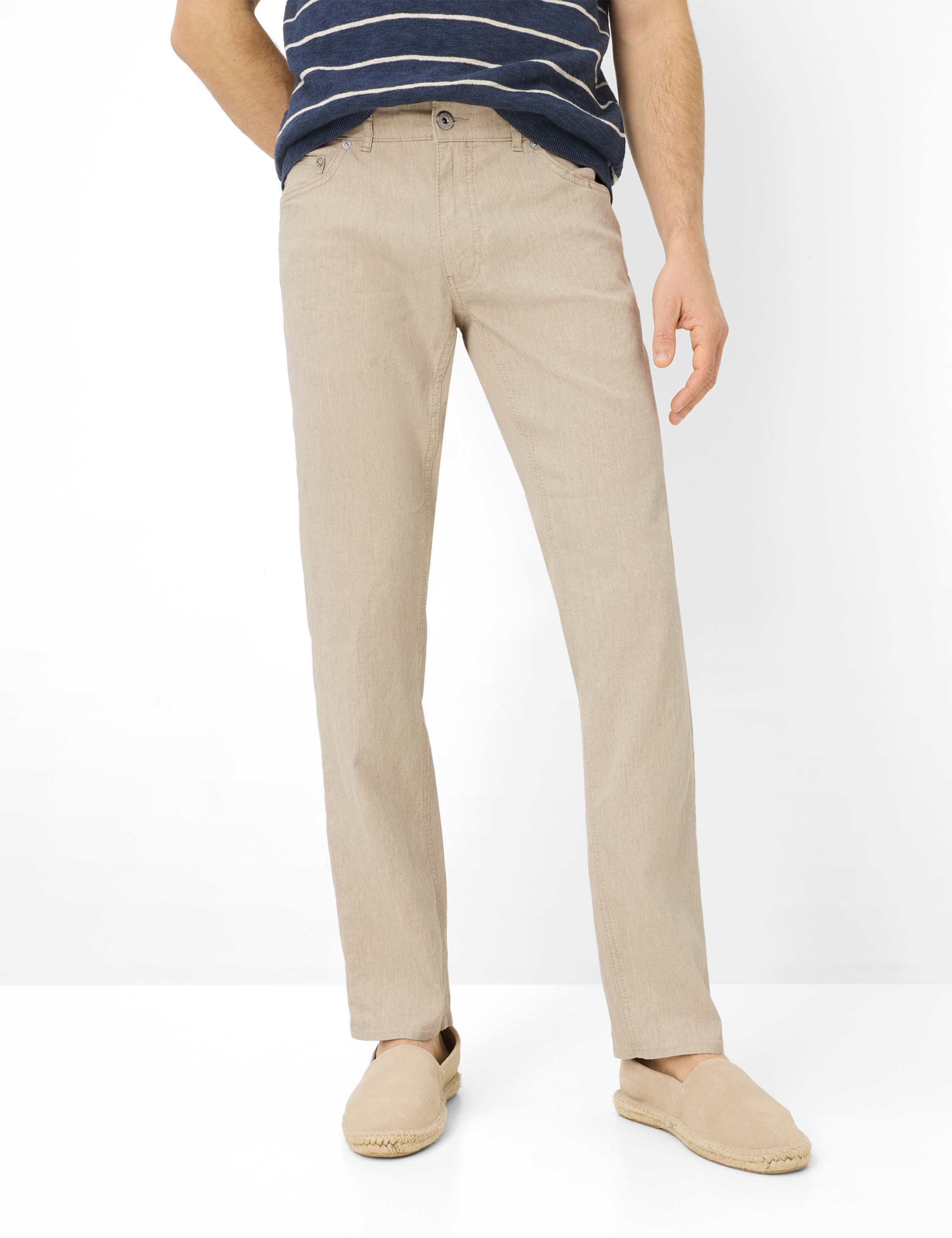 Herre Style COOPER L Lysbeige Regular Fit Model foran