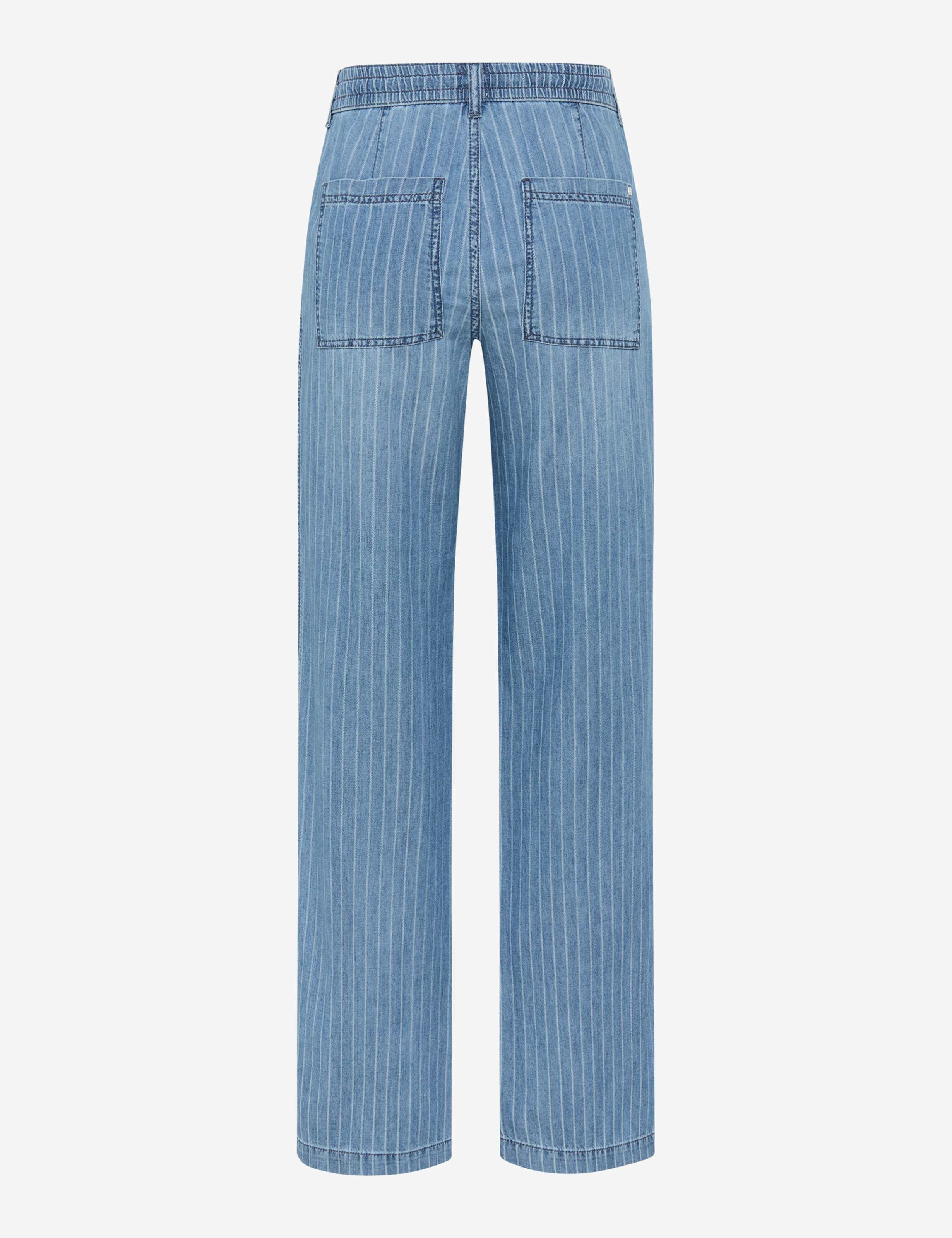 Women Style MAINE Denim Blue Wide Leg Stand-alone rear view