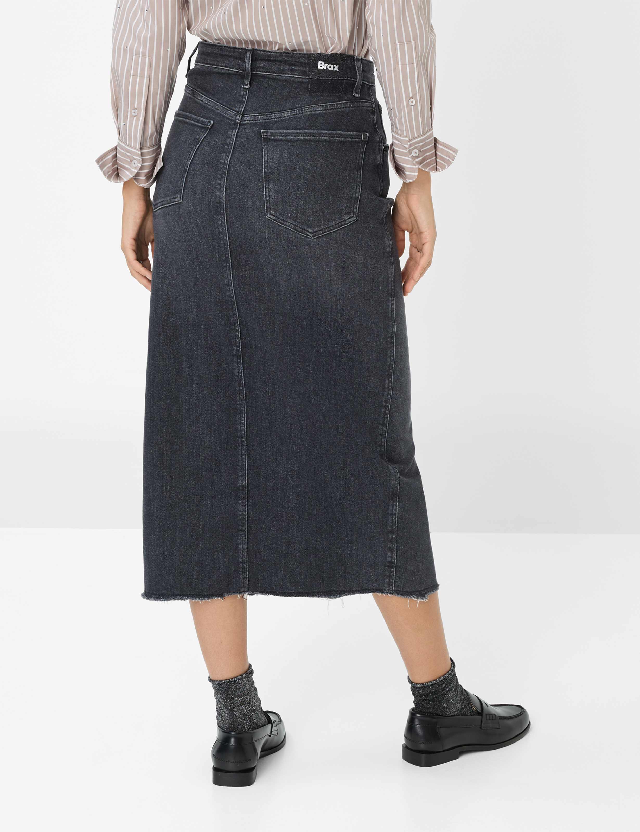 Damen Style KACIE Denim Dunkelgrau Slim Fit Model Rueck