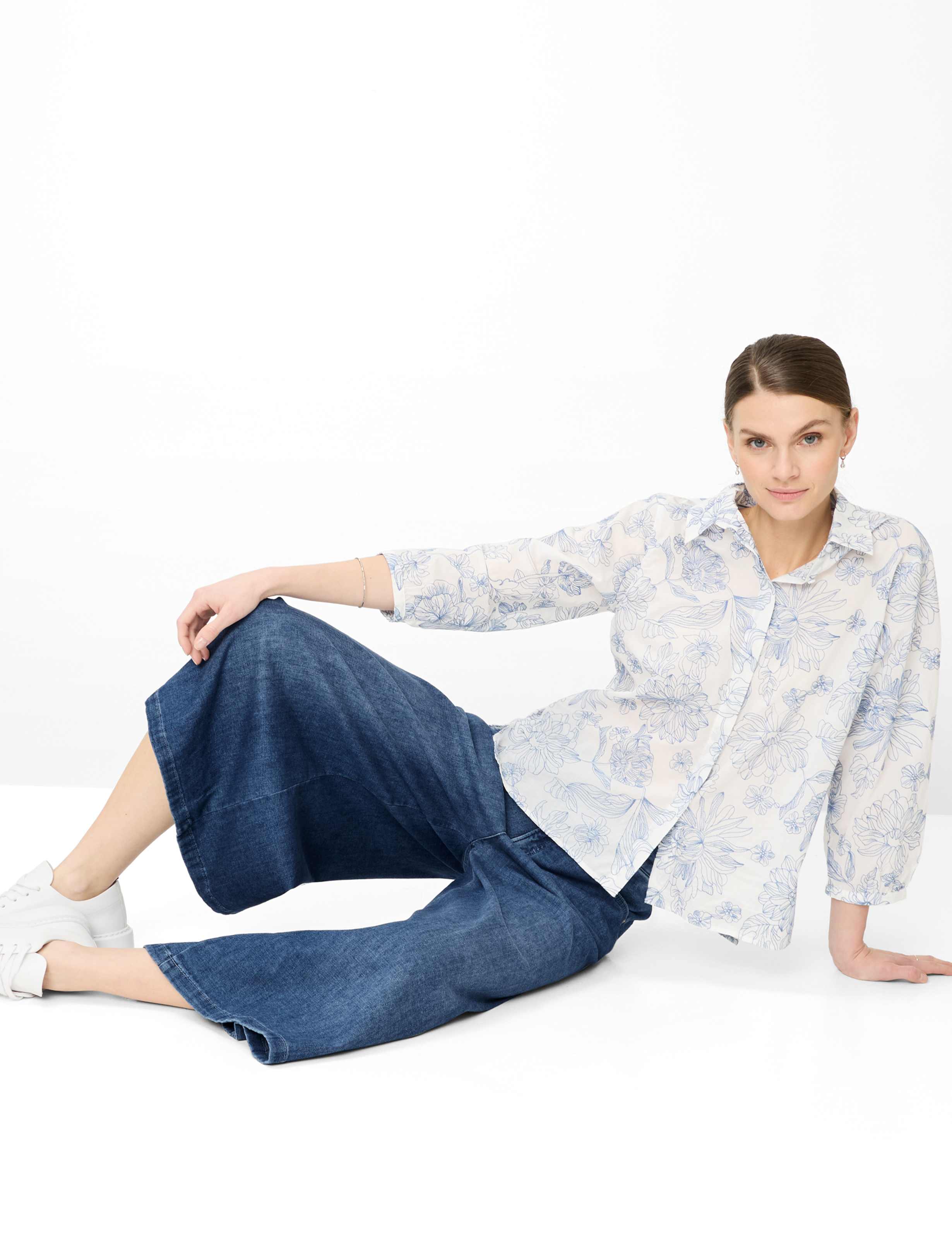 Dame Style MELLI S Blå Wide Leg Detalje 2