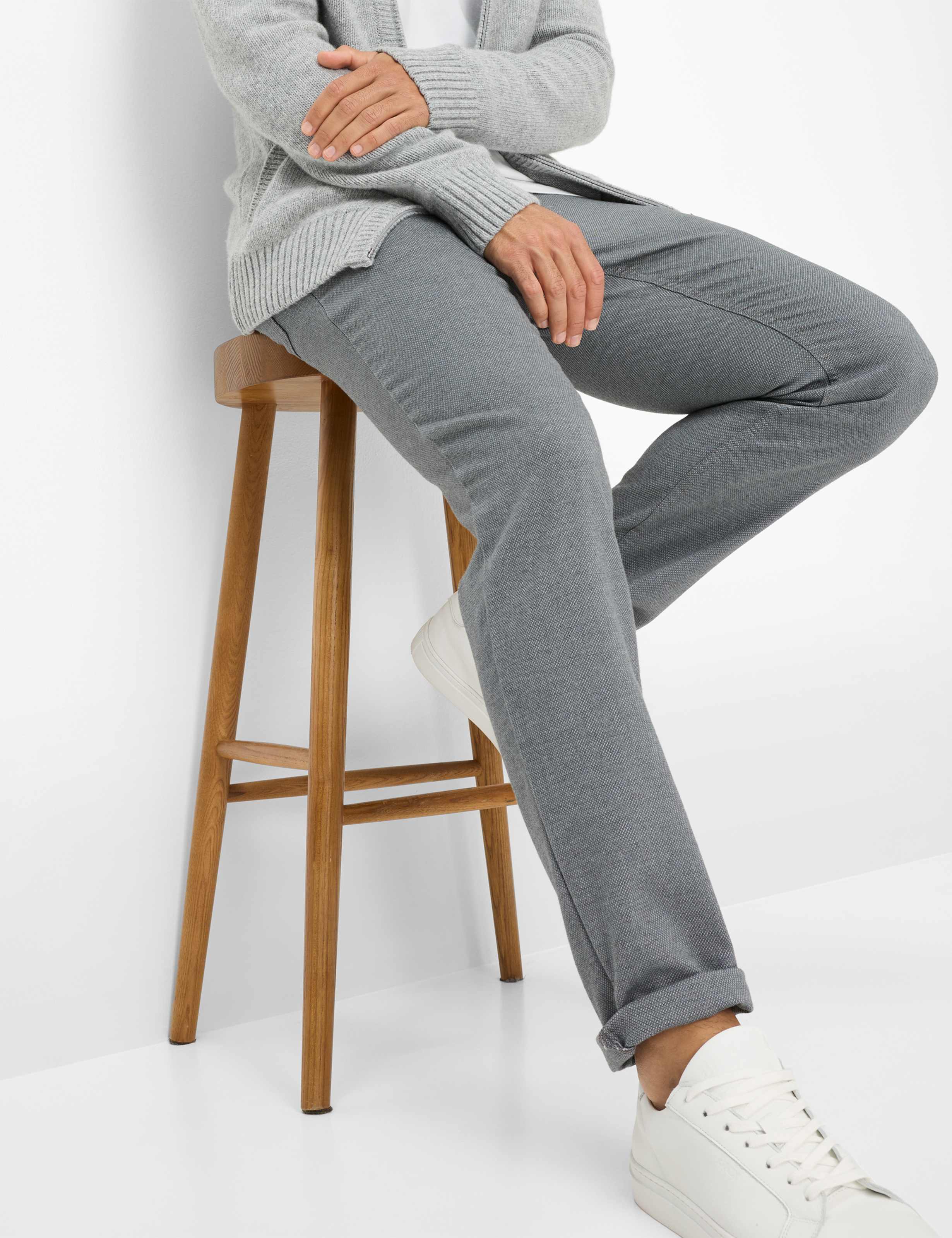 Heren Style COOPER Mediumgrijs Regular Fit Detail 1