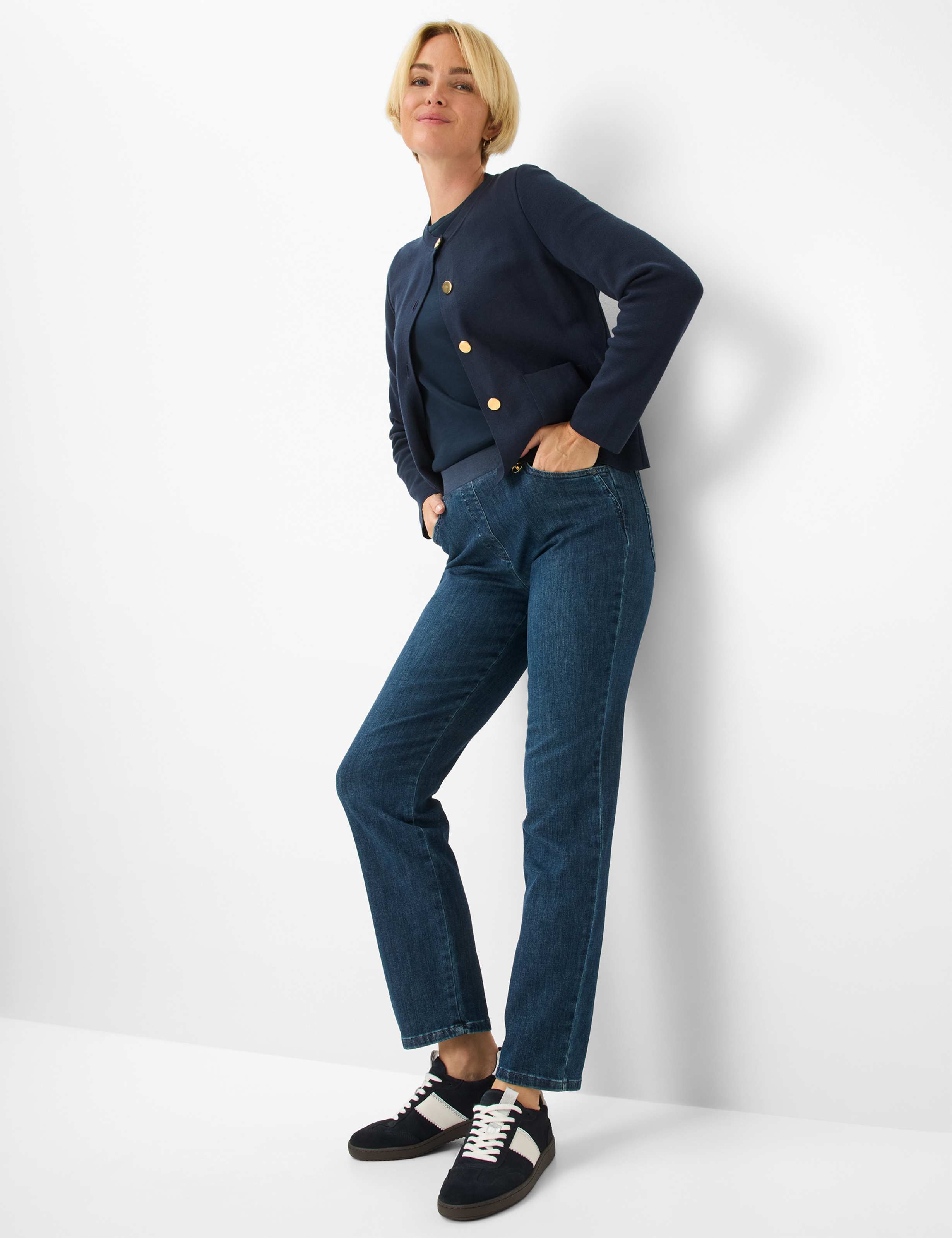 Damen Style CARINA Denim Blau Comfort Plus Fit Detail 1