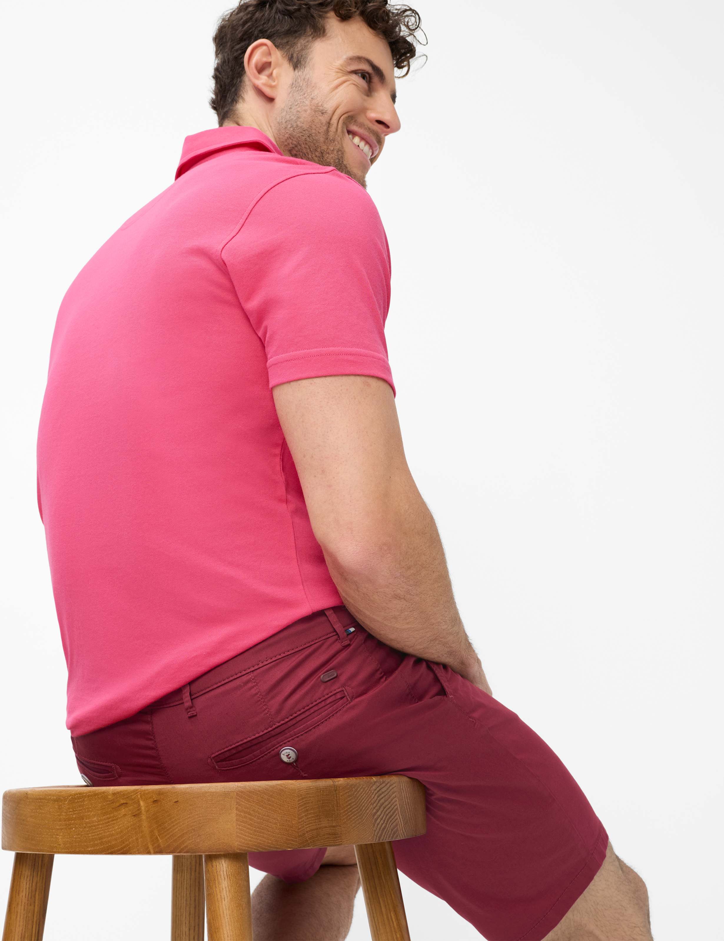 Herren Style BOZEN Dunkelrot Regular Fit Detail 1
