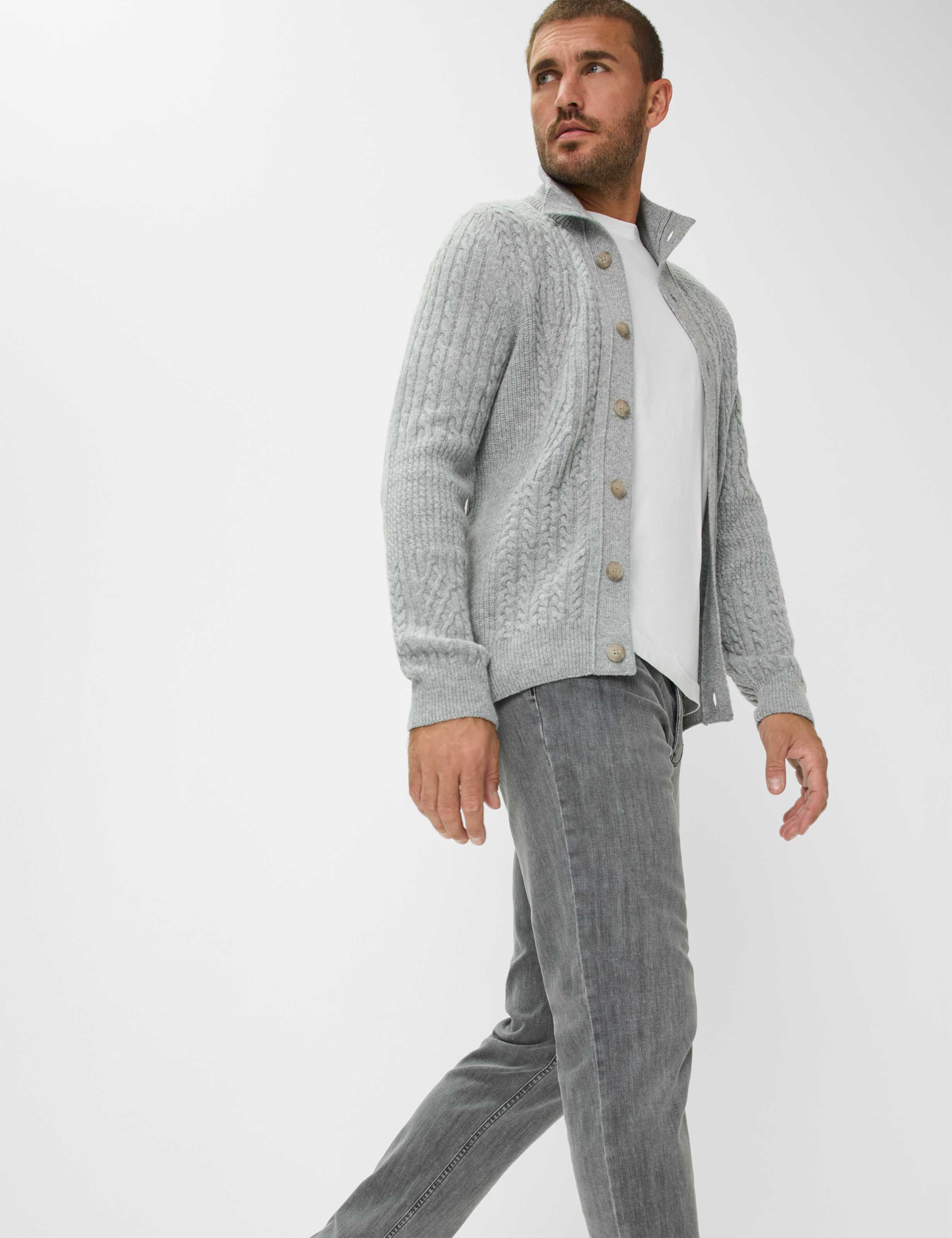 Herren Style COOPER DENIM Dunkelgrau Regular Fit Detail 2