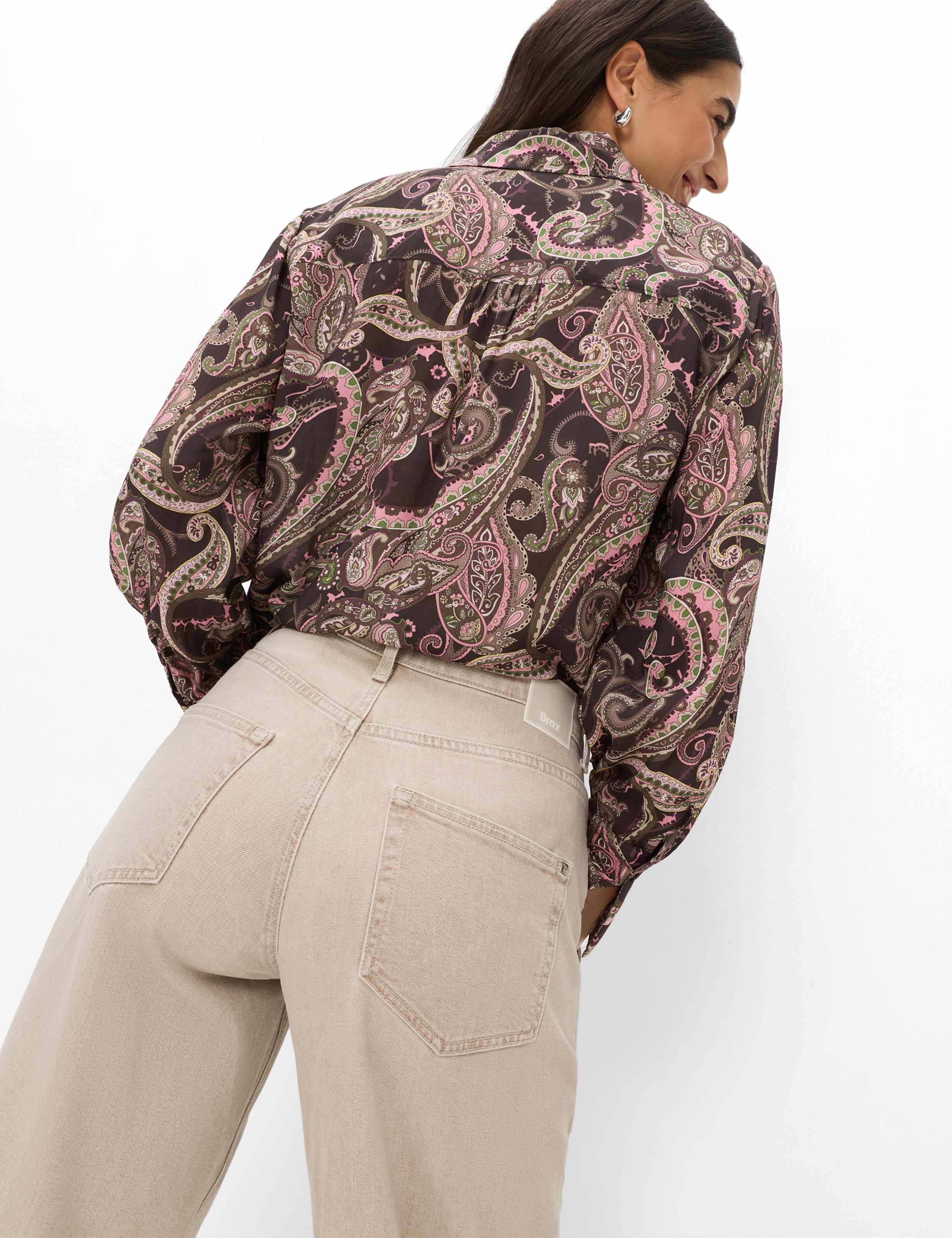 Femme Style MEGAN S Denim Beige Clair Barrel Fit Détail 1