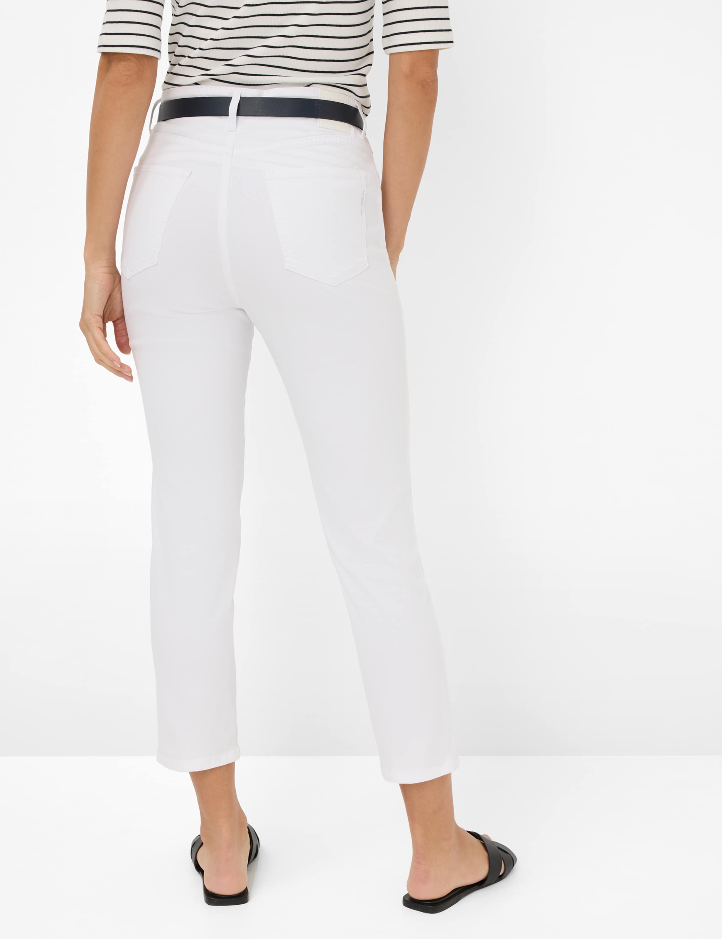 Women Style MARY S Denim White Regular Fit Model back
