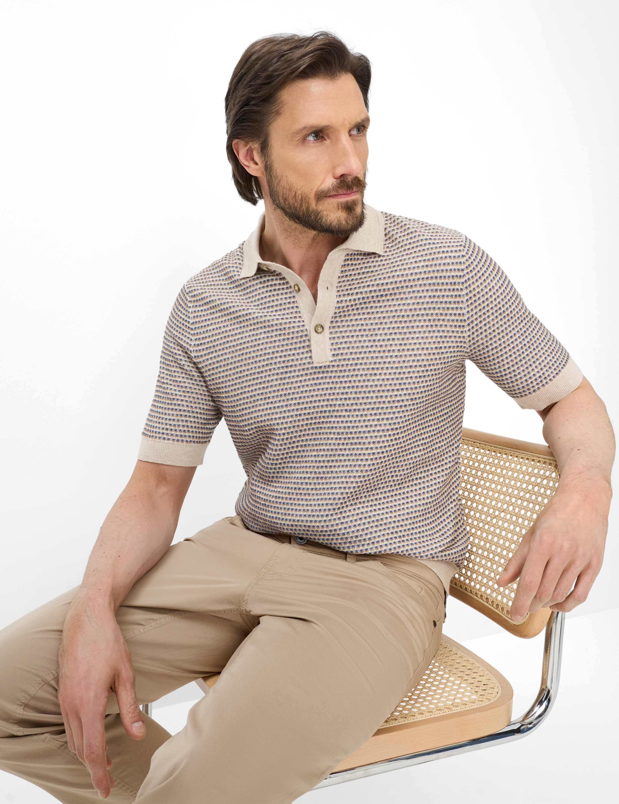 Homme Style LUKE Beige Regular Fit Détail 1