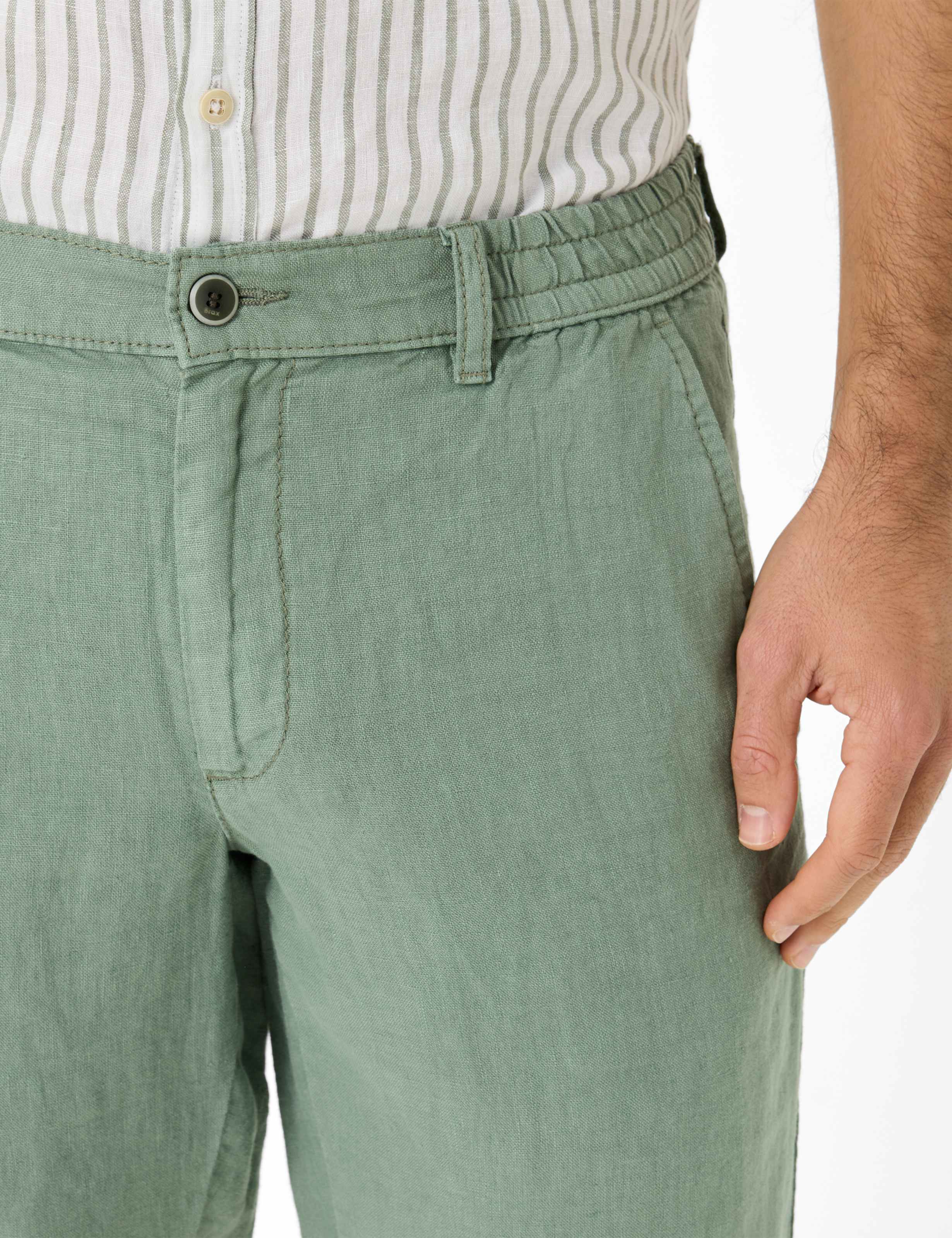 Herren Style BALU Grün Modern Fit Detail 2