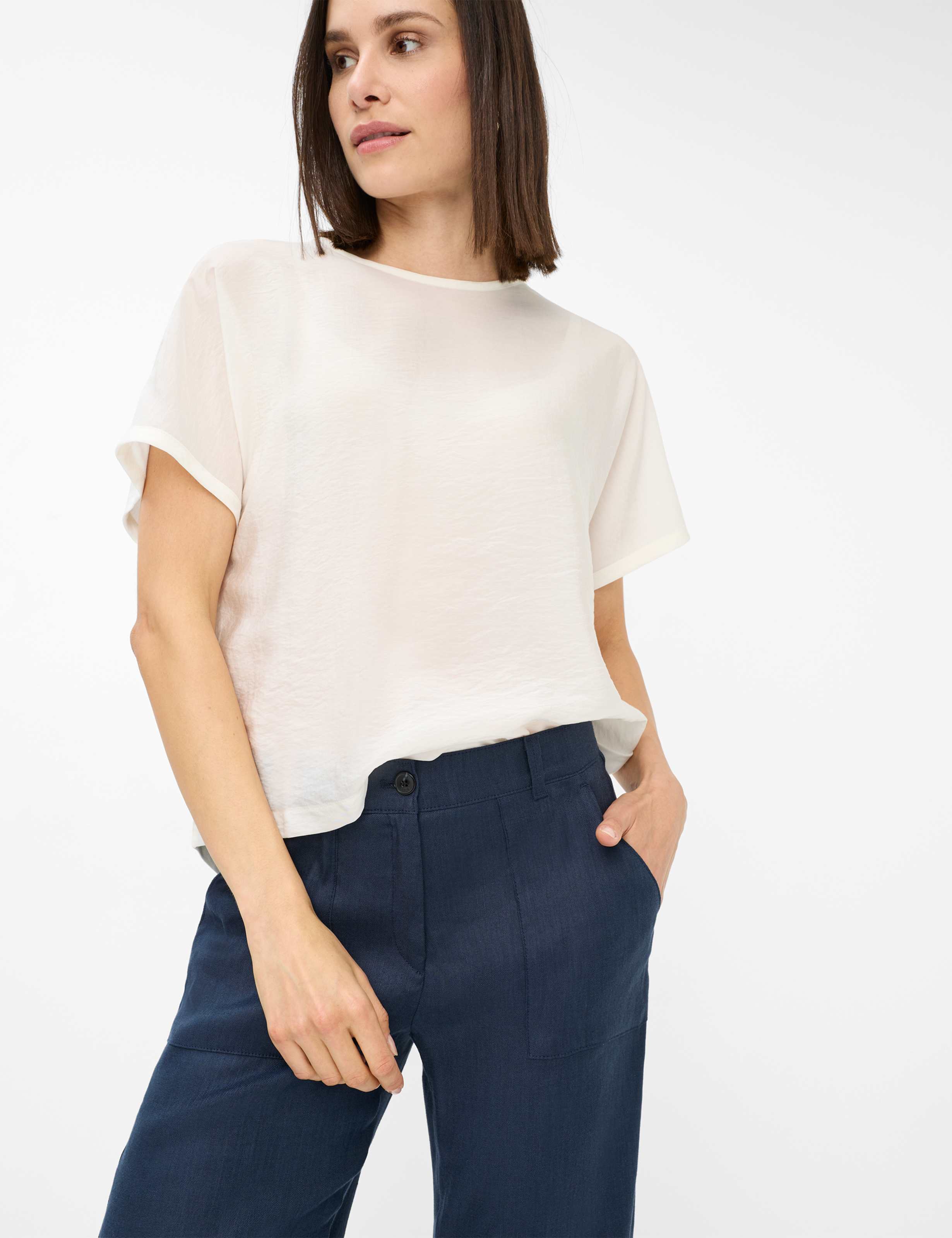 Damen Style MAINE Dunkelblau Wide Leg Detail 1