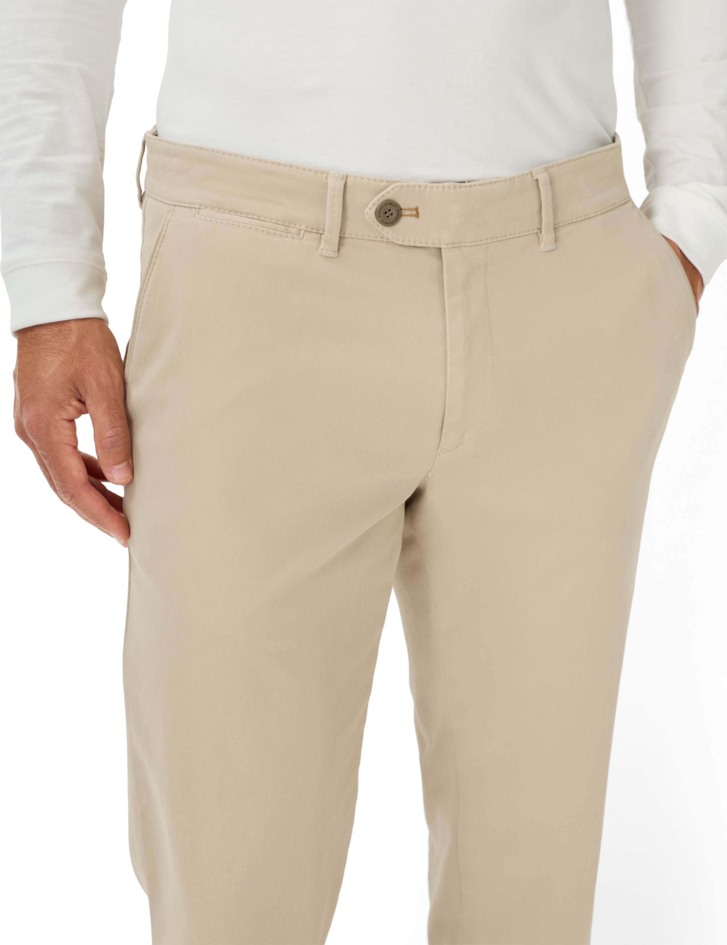 Homme Style JOE Beige Clair Modern Fit Détail 2