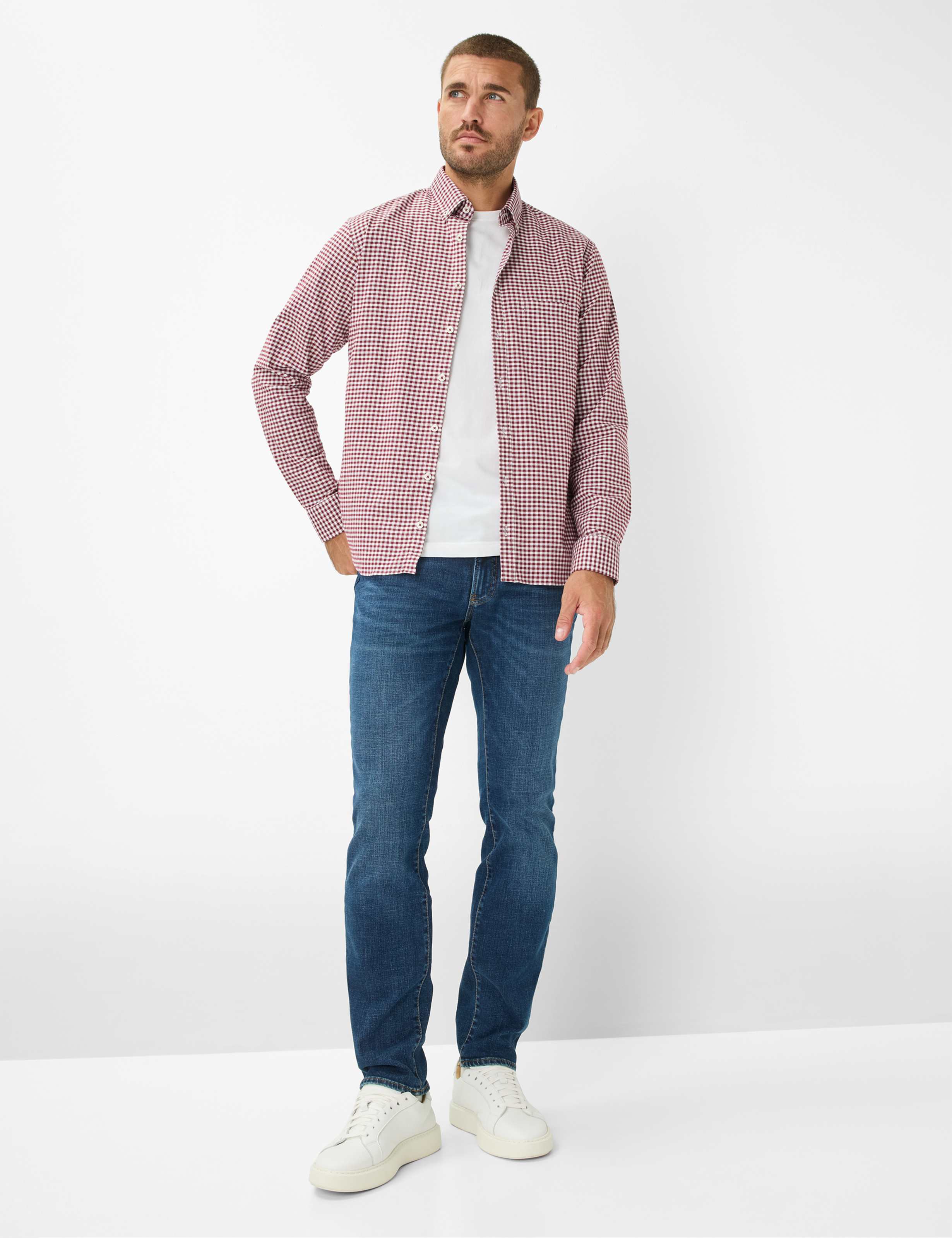 Herren Style DANIEL Dunkelrot  Model Outfit