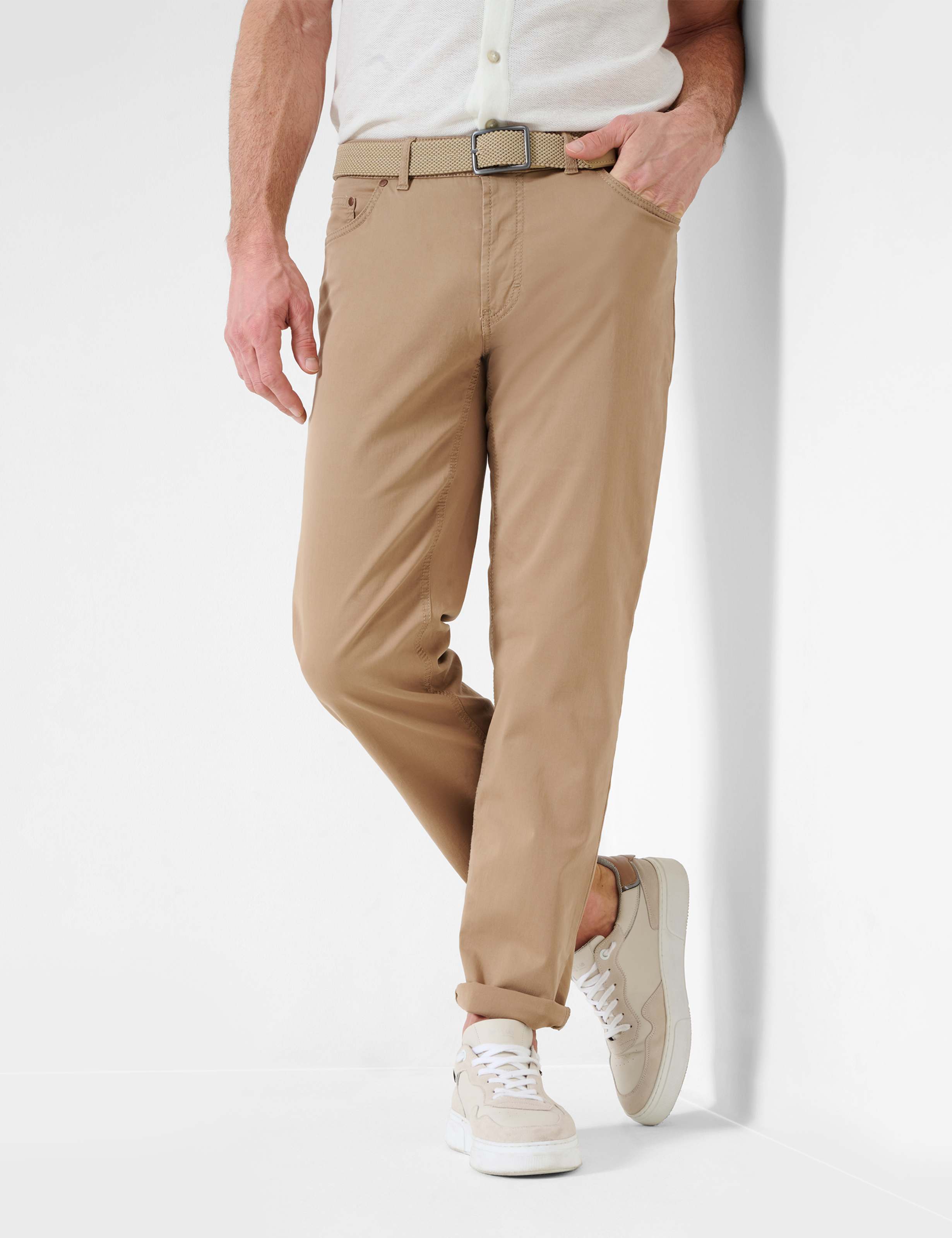 Men Style CARLOS Light Brown Regular Fit Model Front