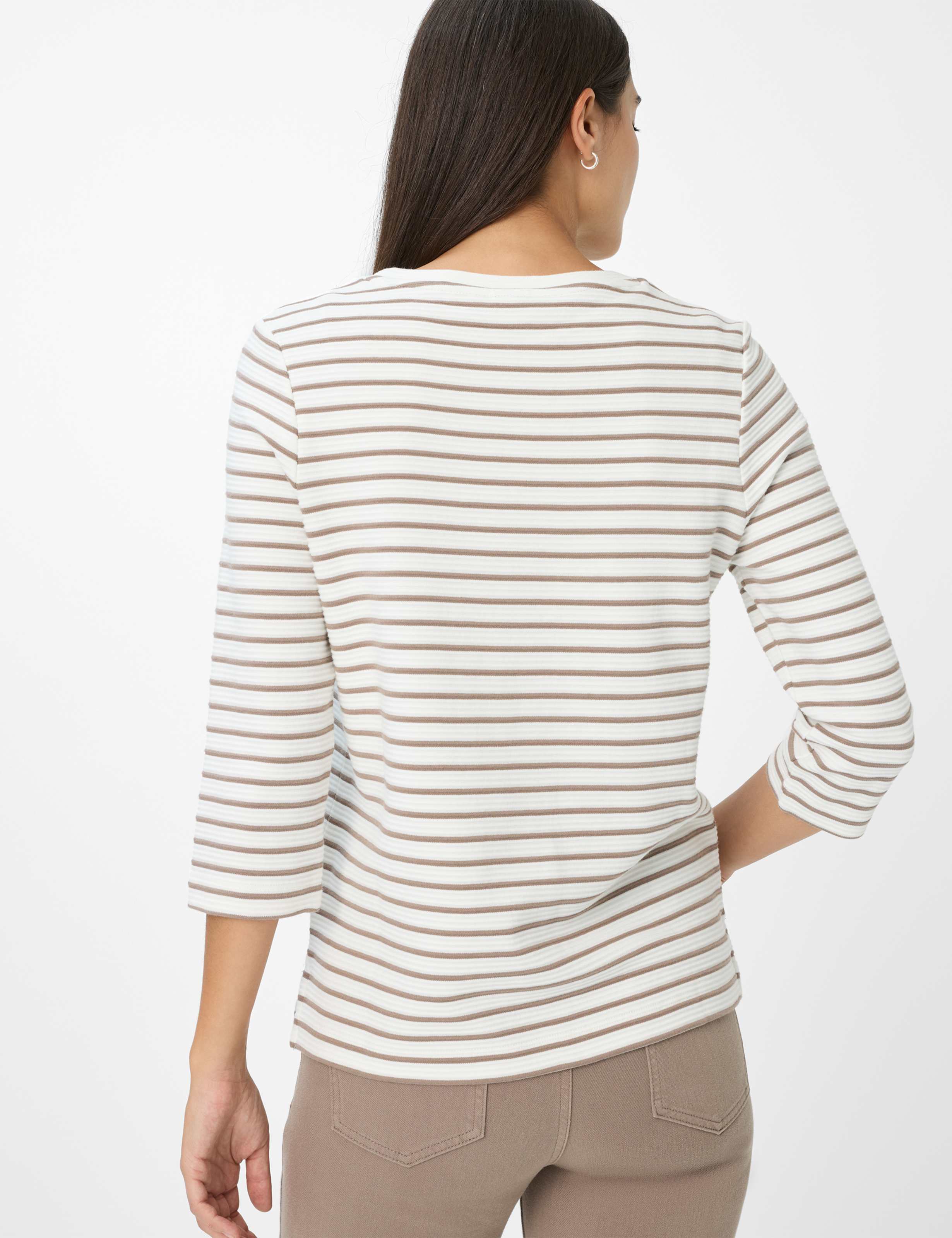 Thumbnail - Brax Damen Shirt Style BONNIE taupe, hellbraun, Gr. 46