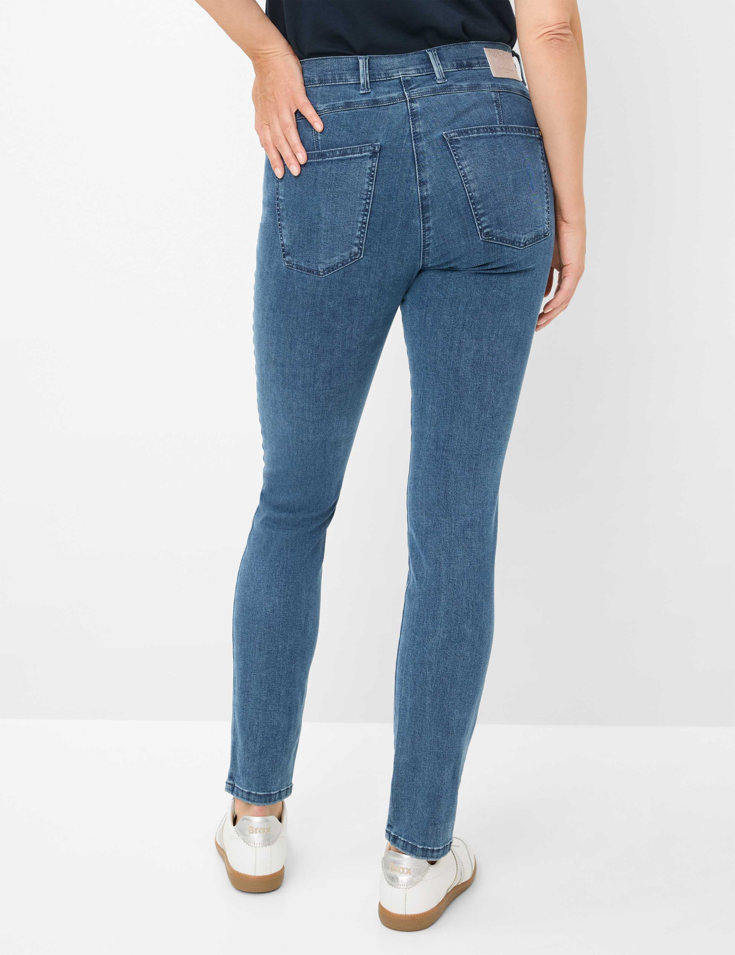 Dames Style LUCA Denim Blauw Super Slim Fit Model achterkant