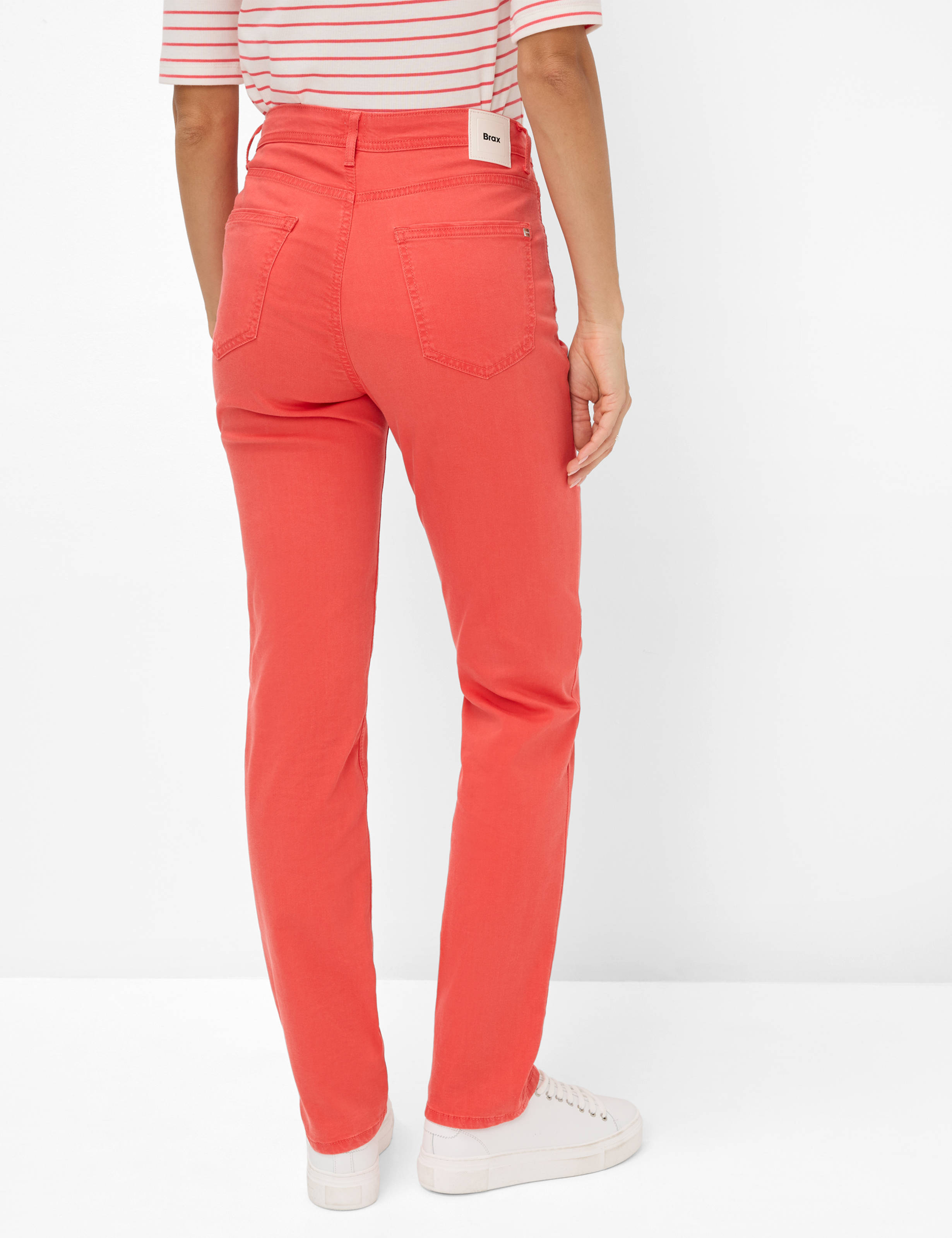 Women Style MARY Denim Red Regular Fit Model back