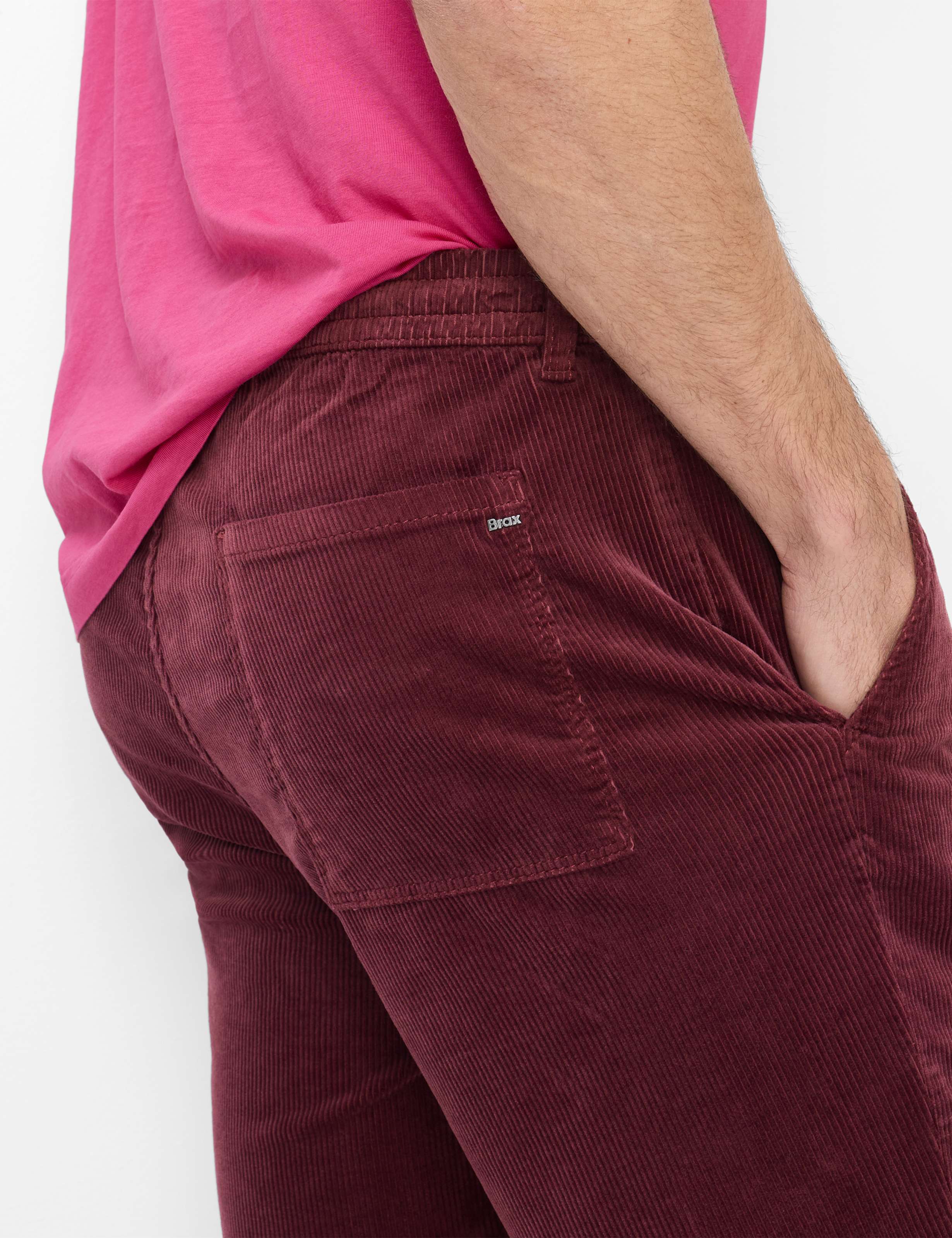Men Style BALU Dark Red Modern Fit Detail 2
