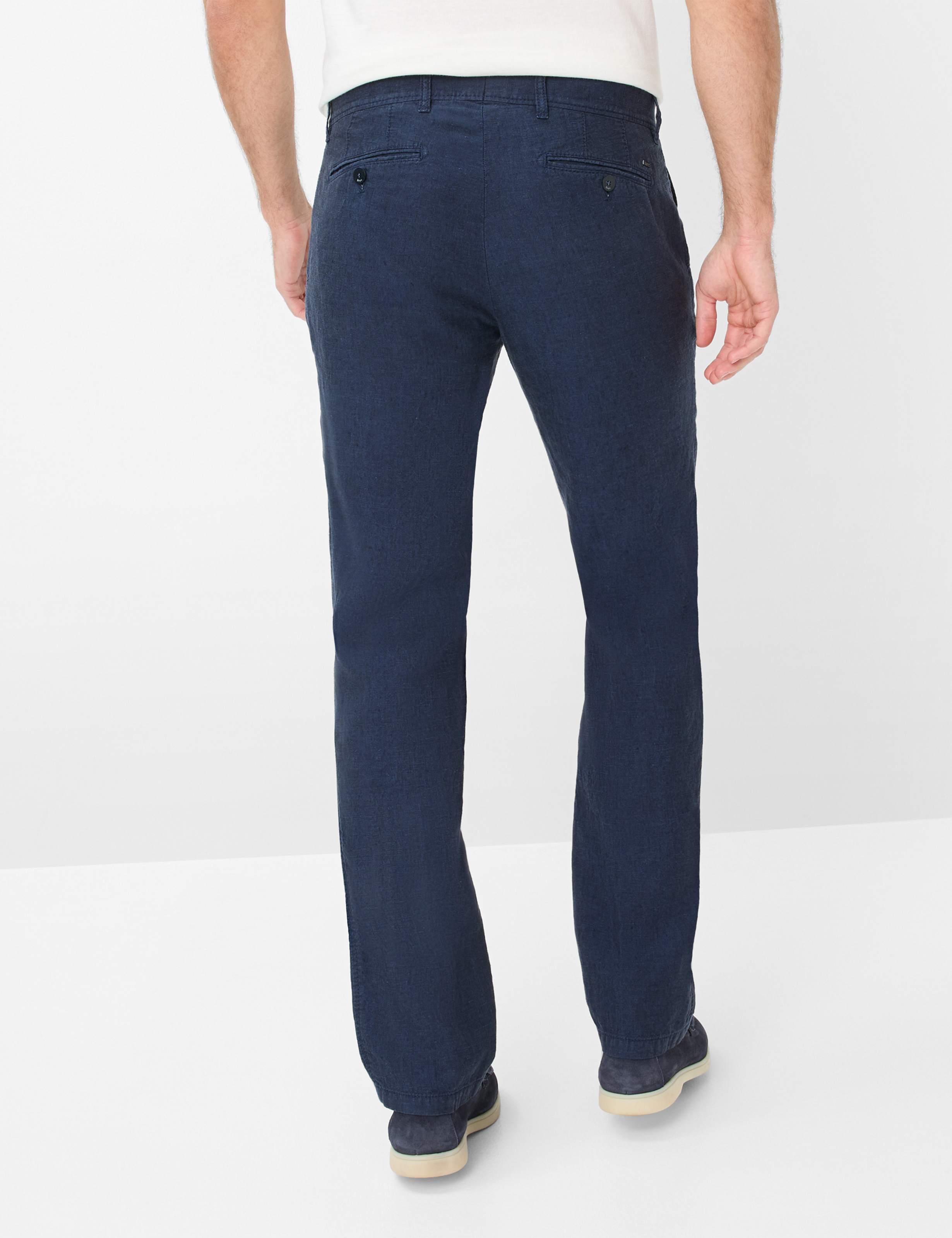Heren Style EVANS Donkerblauw Regular Fit Model achterkant