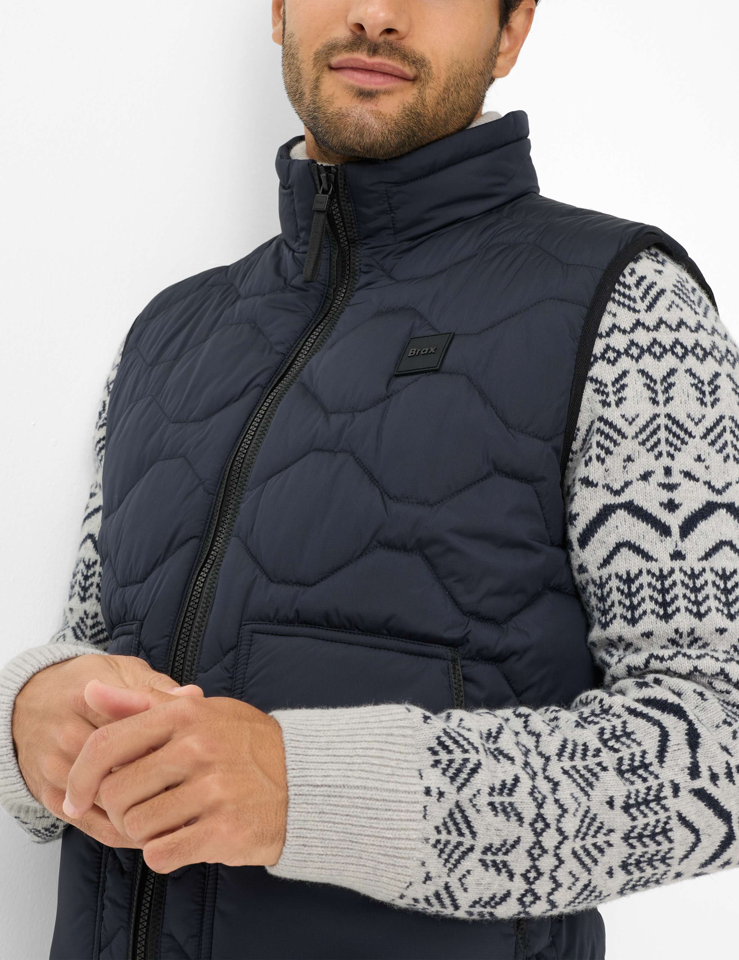 Homme Style BOB Bleu Foncé  Détail 2