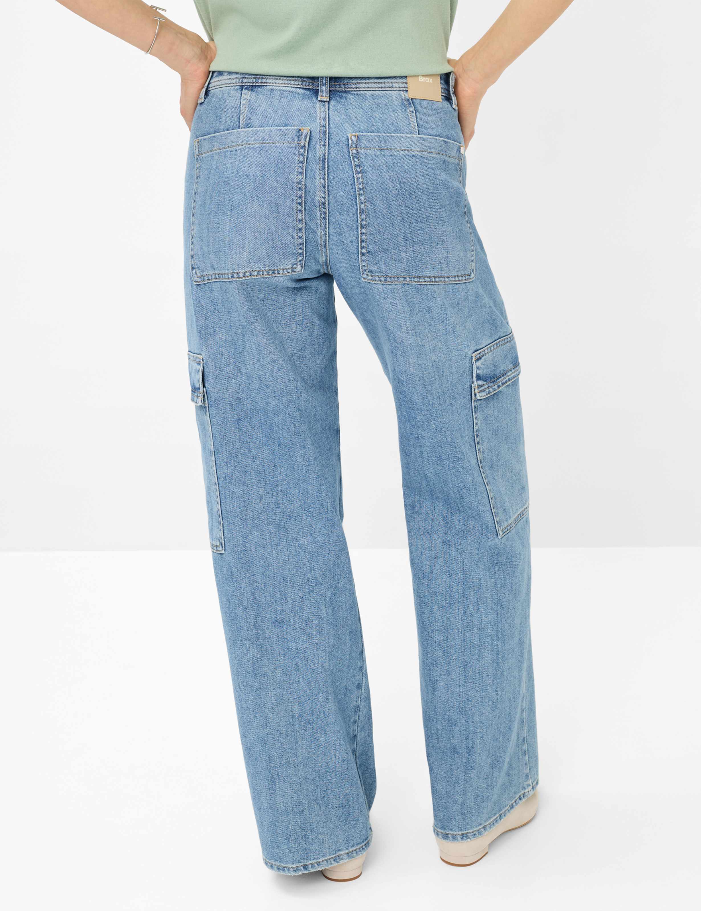 Damen Style MORGAN Denim Blau Wide Leg Model Rueck