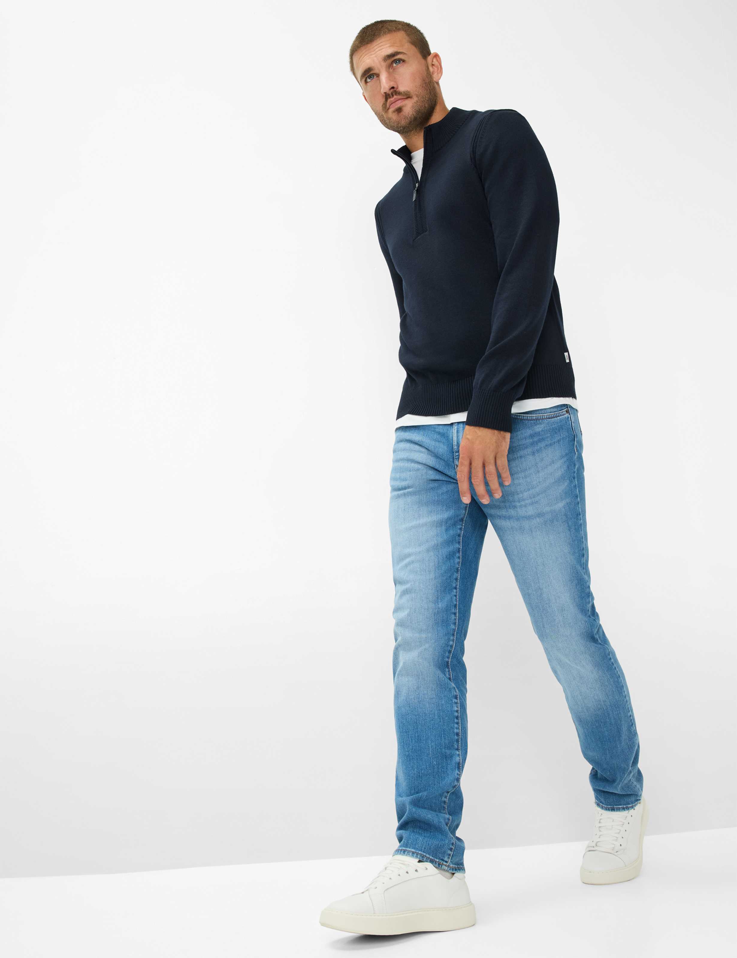 Herren Style CADIZ Denim Hellblau Straight Fit Detail 1