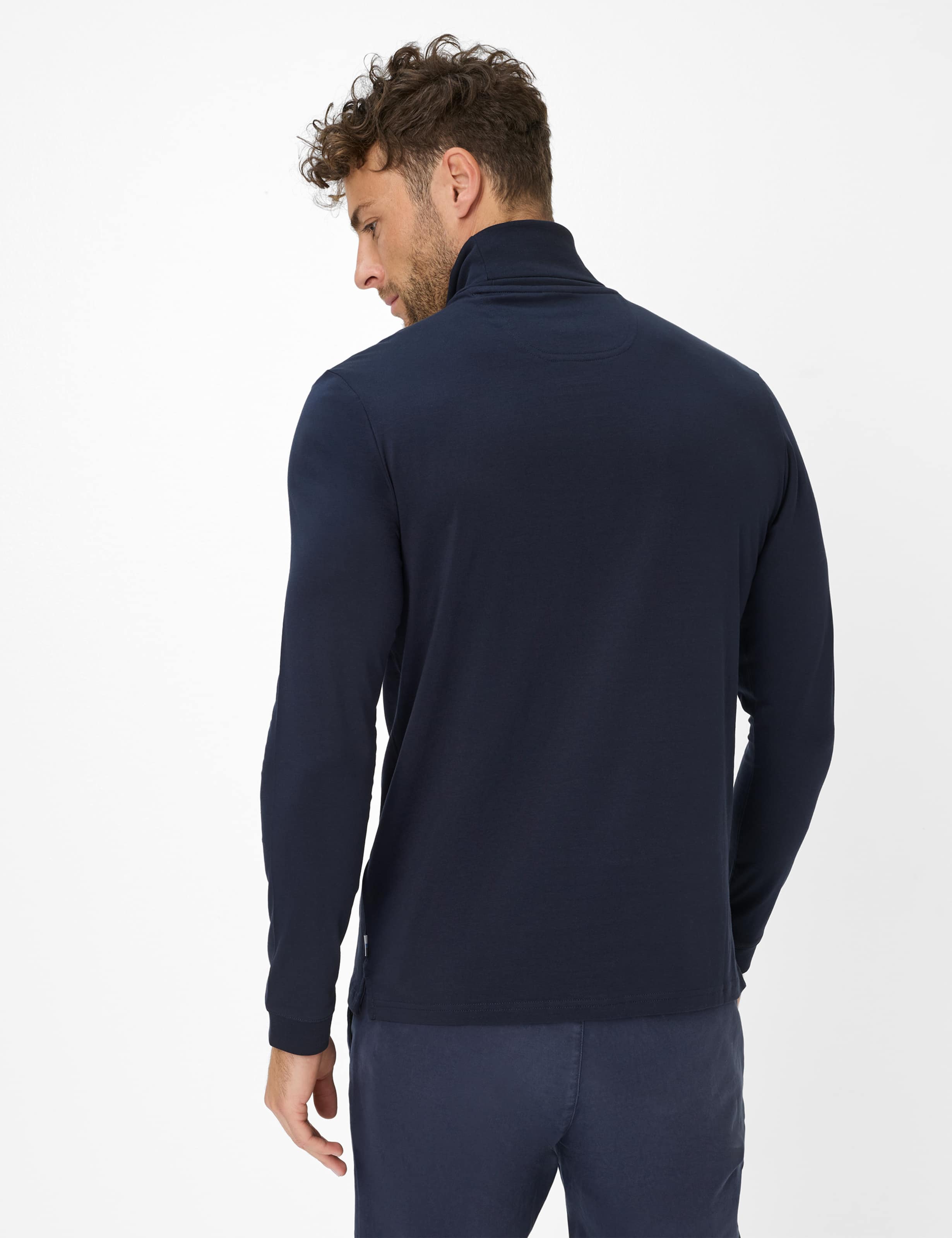Thumbnail - Brax Herren Langarmshirt Style BENNO navy, dunkelblau, Gr. L