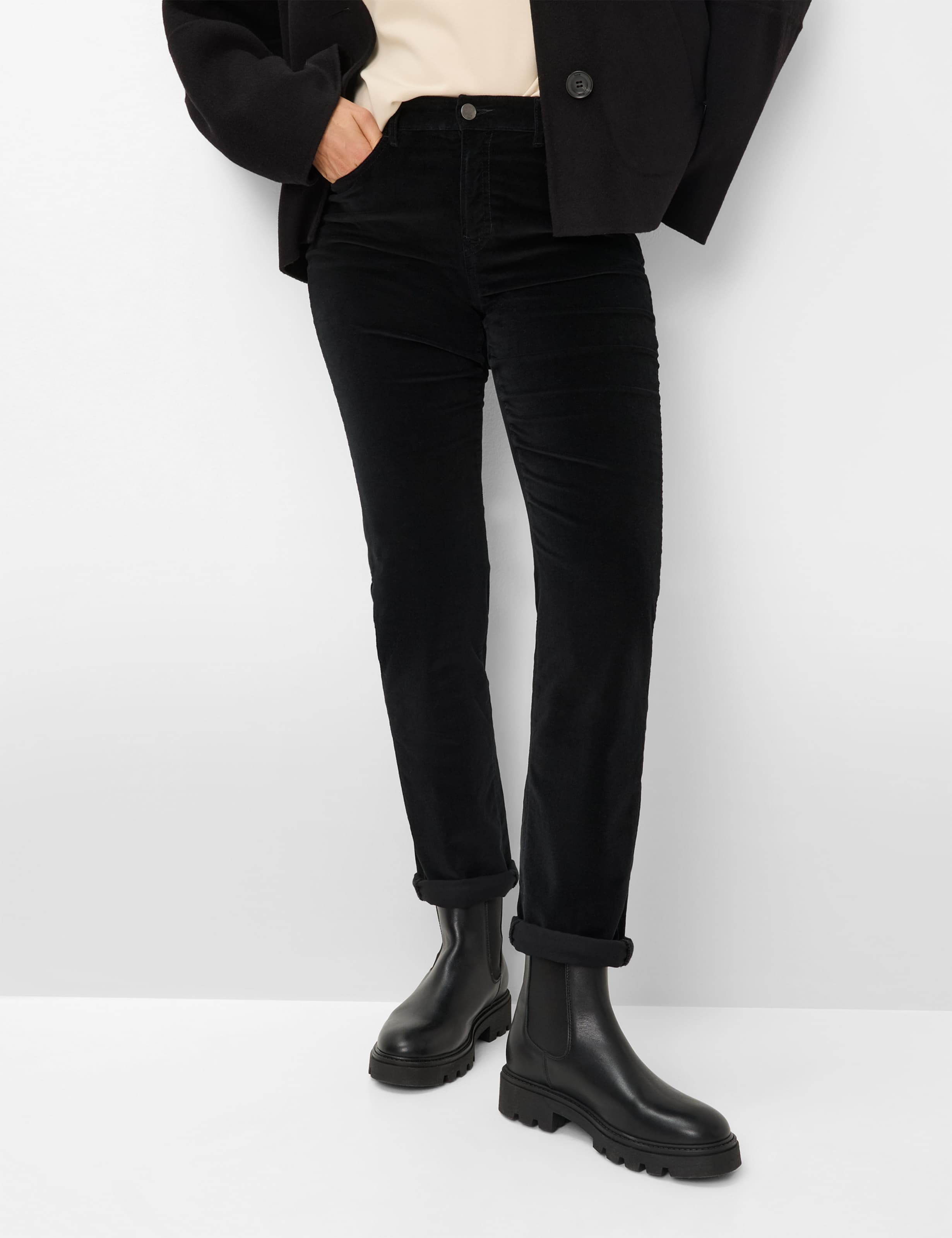 Thumbnail - Brax Damen Five-Pocket-Hose Style CAROLA BLACK, schwarz, Gr. 44