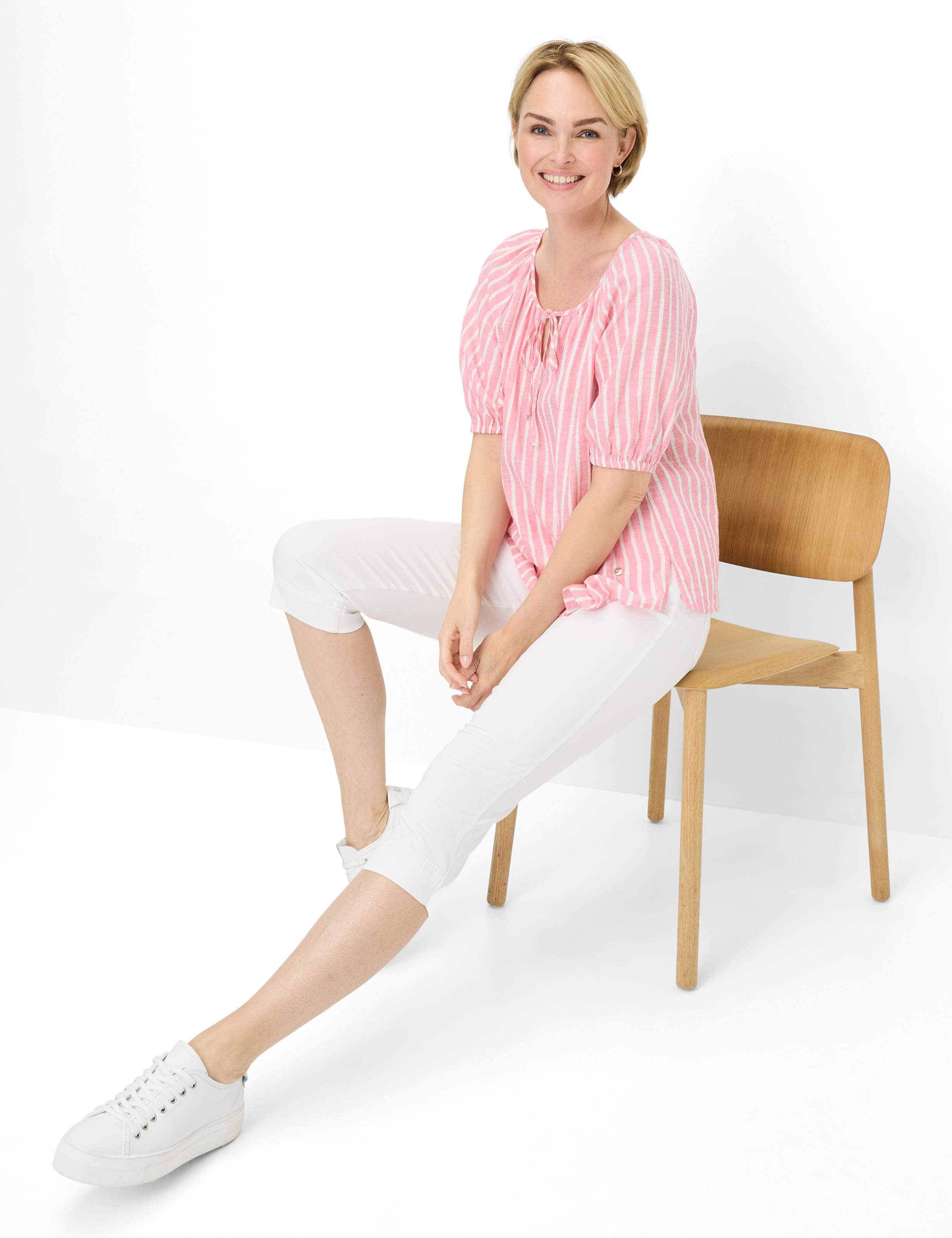 Damen Style PAMINA CAPRI Denim Weiß Slim Fit Detail 1