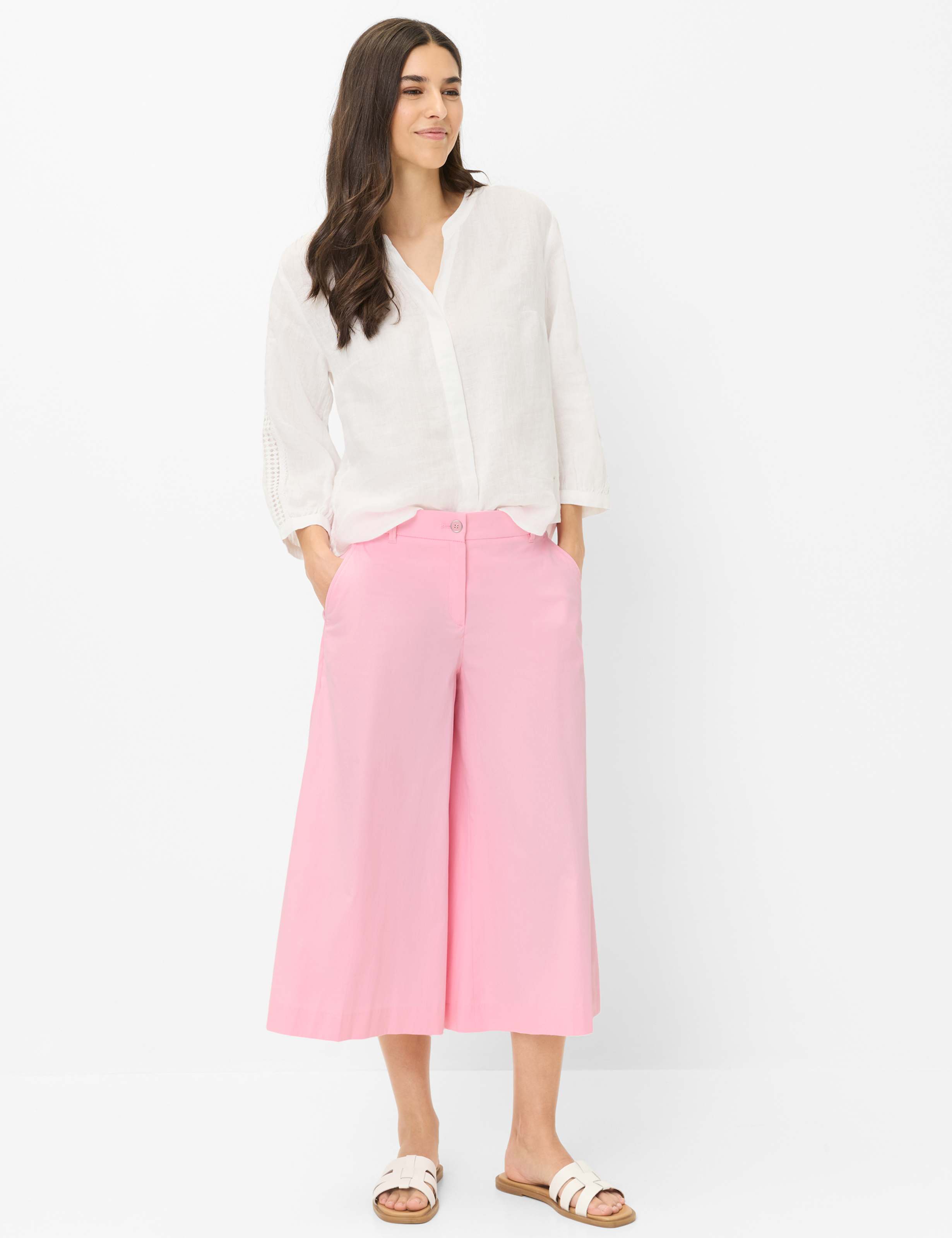 Dames Style MELLI S Roze Wide Leg Model outfit