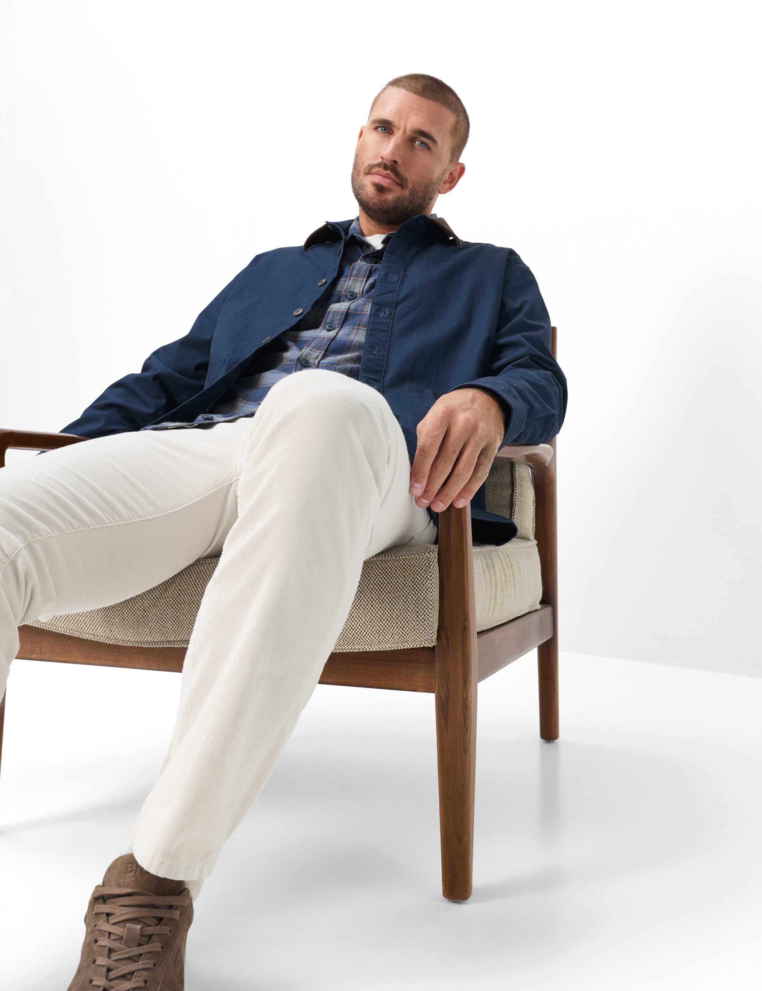 Men Style CLINT Light Beige Relaxed Fit Detail 1