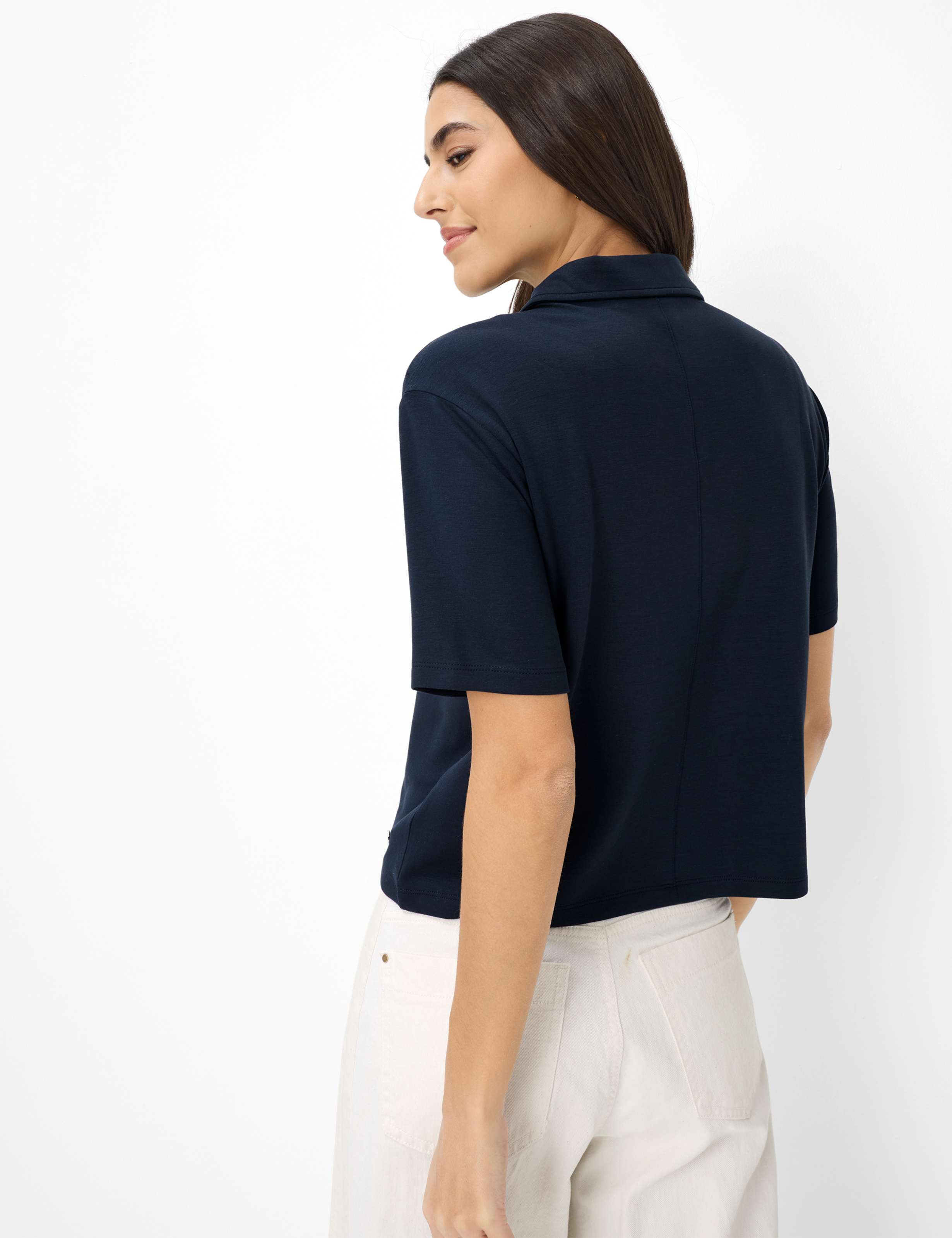 Thumbnail - Brax Damen Polo Style CARA S navy, dunkelblau, Gr. 46