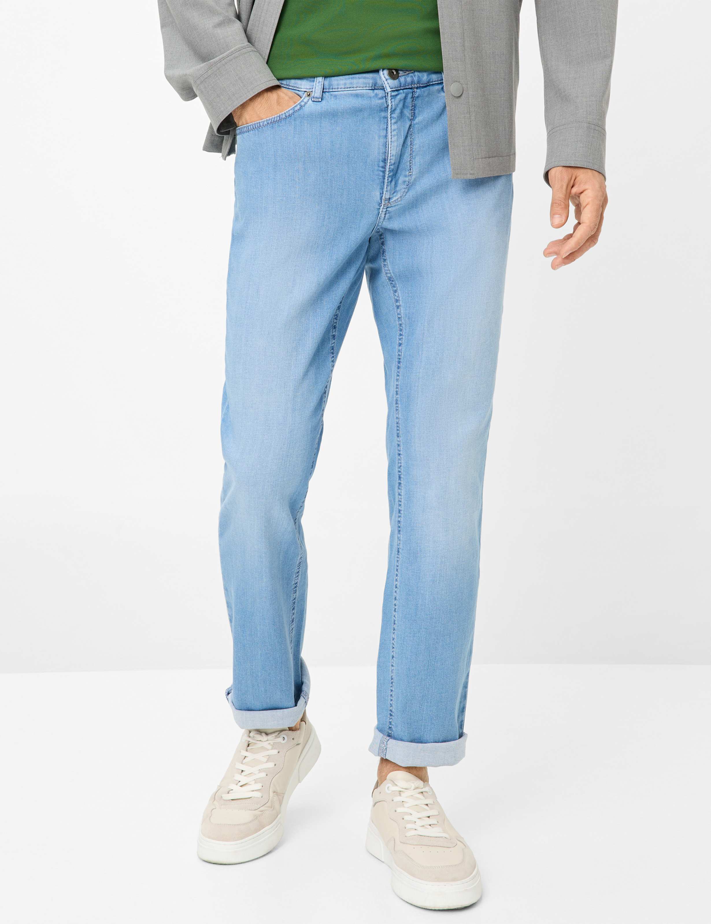 Thumbnail - Brax Herren Five-Pocket-Hose Style COOPER LIGHT BLUE USED, denim hellblau, Gr. 31/30