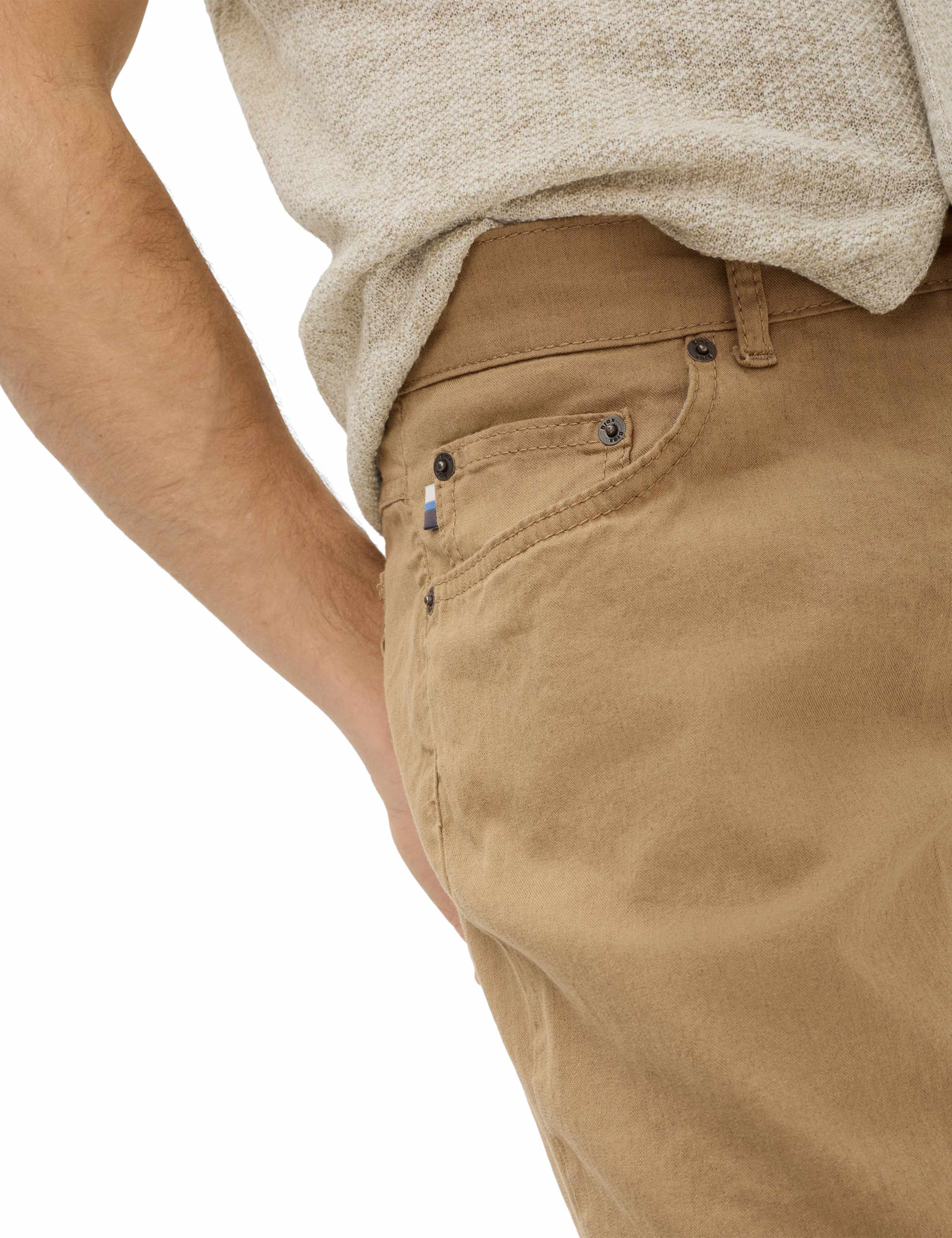 Herren Style COOPER Beige Regular Fit Detail 2