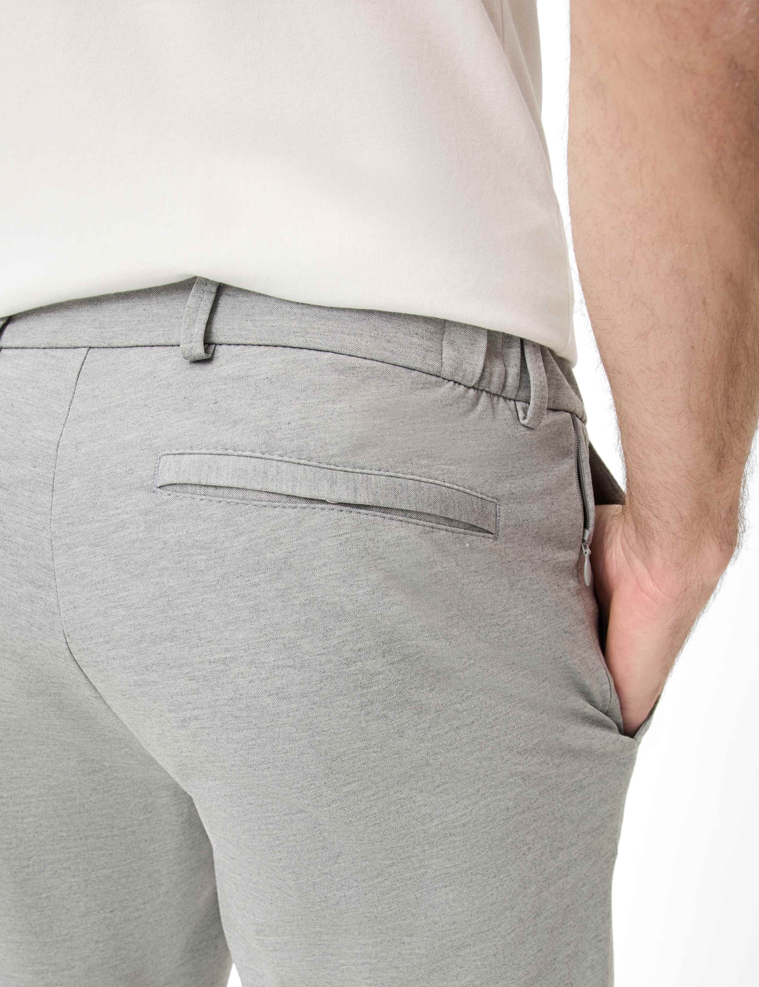 Herren Style SILVIO Hellgrau Modern Fit Detail 2