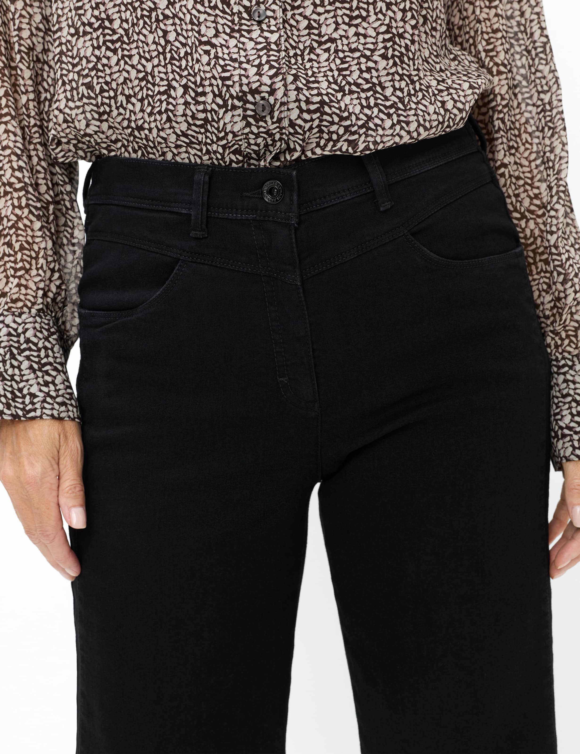 Damen Style LAURA FLARED Denim Schwarz Super Slim Fit Detail 2